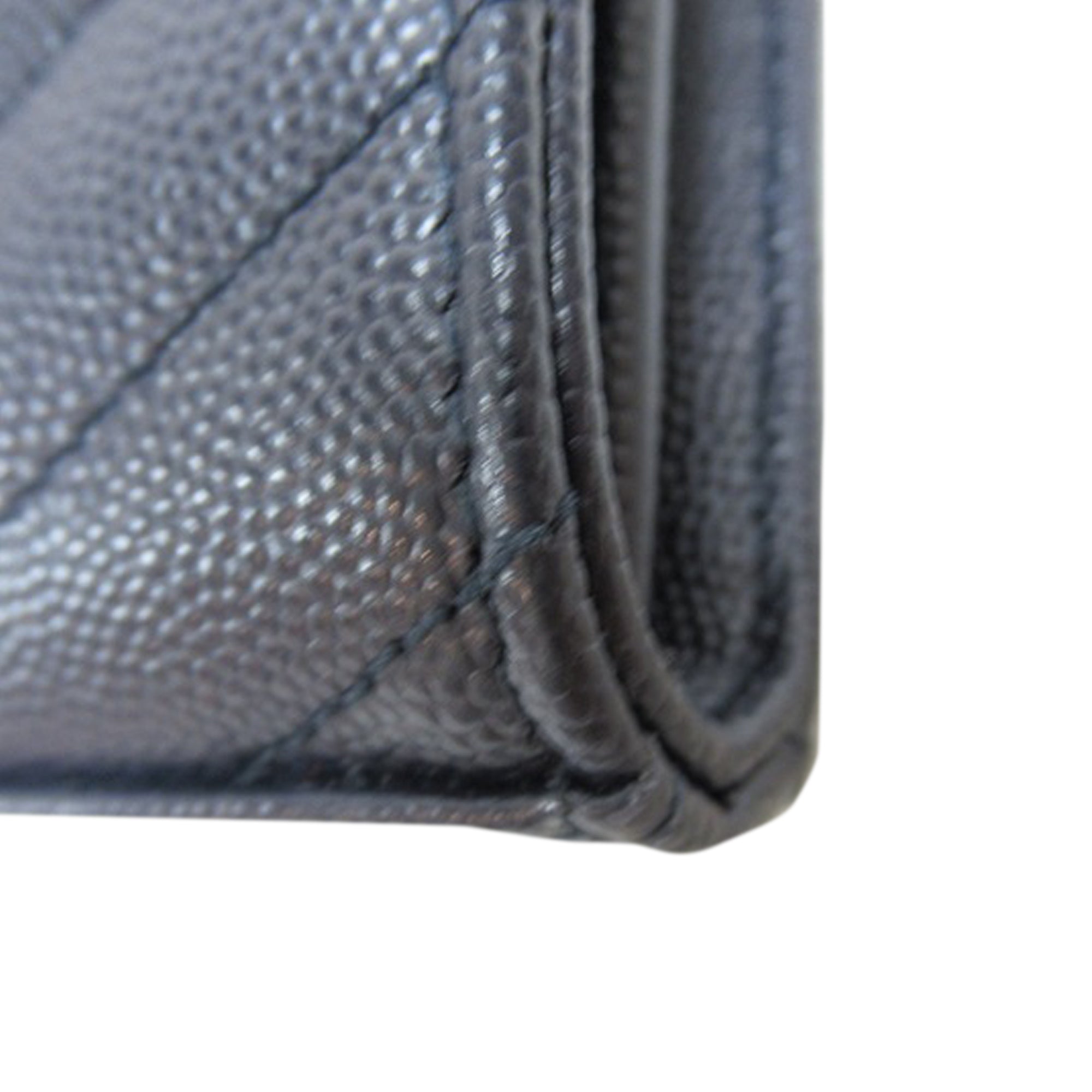 Yves Saint Laurent Envelope Wallet on Chain Blue Leather