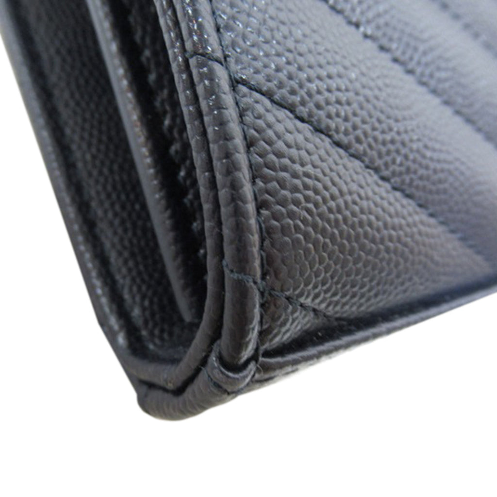 Yves Saint Laurent Envelope Wallet on Chain Blue Leather