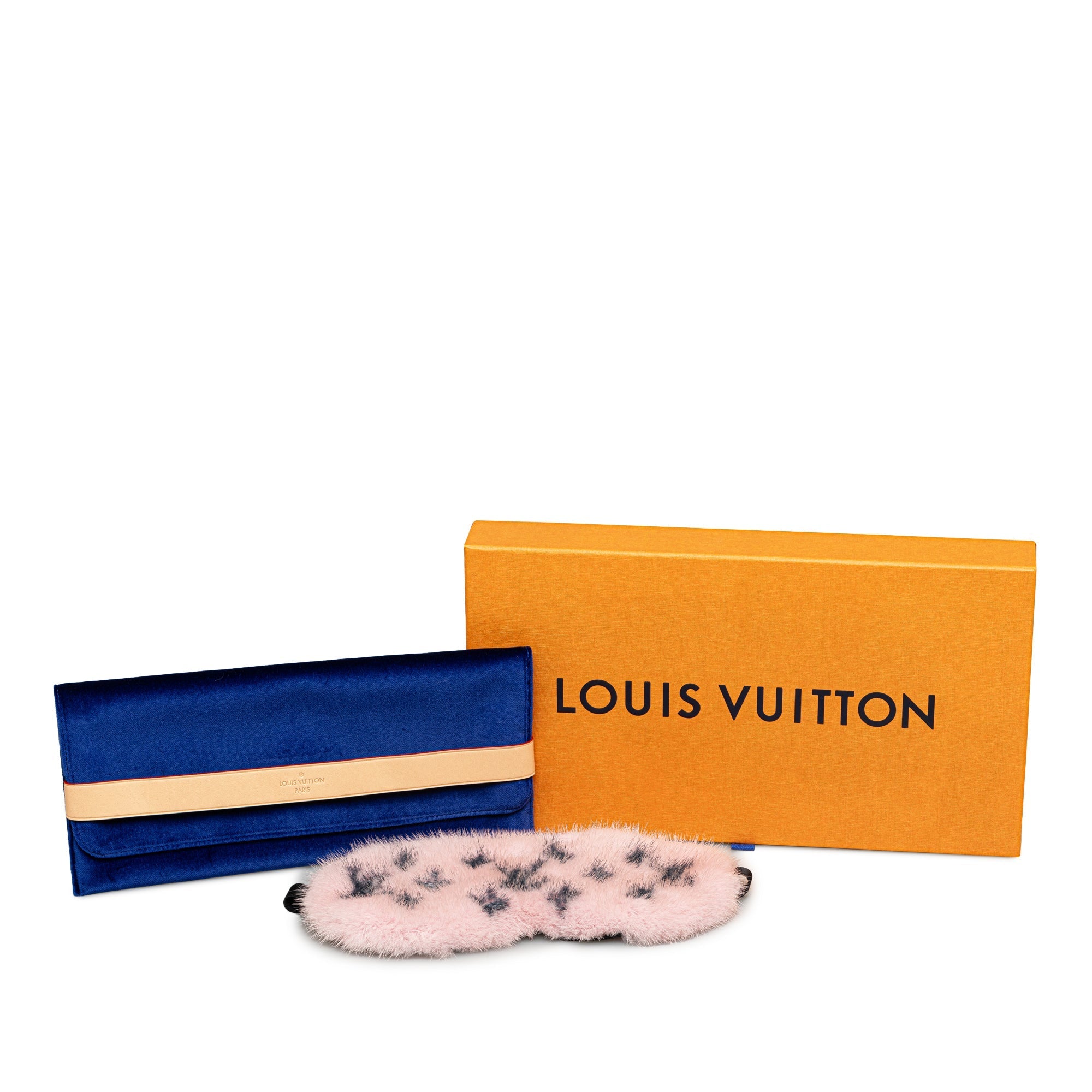 Pink Louis Vuitton Monogram Mink Eye Mask