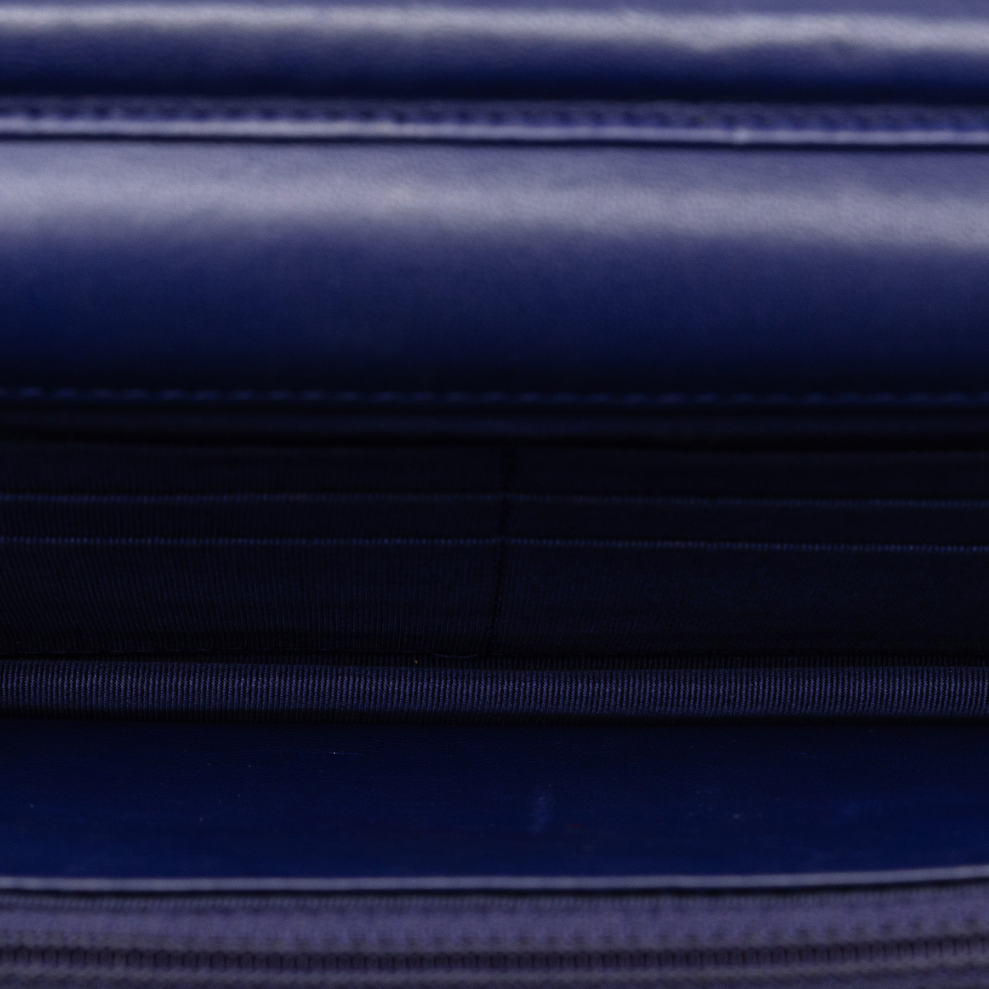 Chanel Wallet On Chain Blue Lambskin Silver