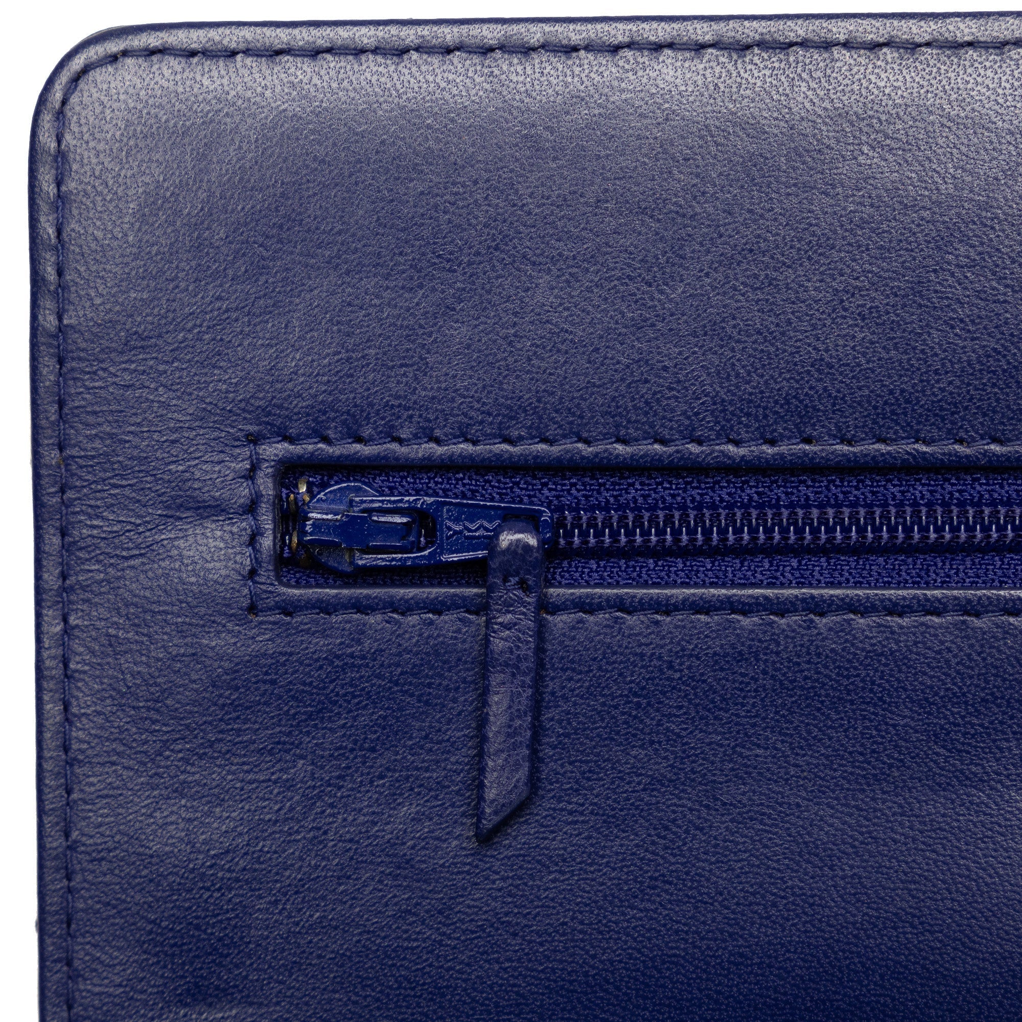 Chanel Wallet On Chain Blue Lambskin Silver