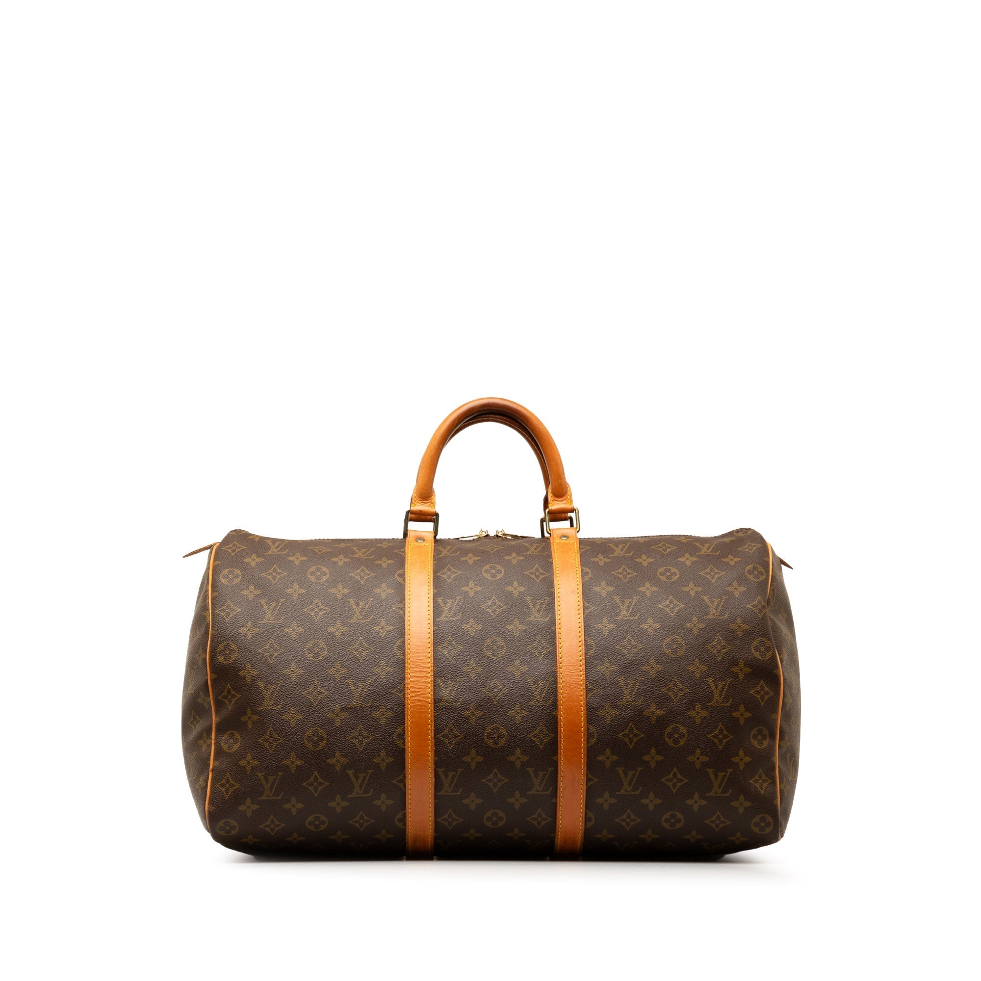 Brown Louis Vuitton Monogram Keepall 50 Travel Bag