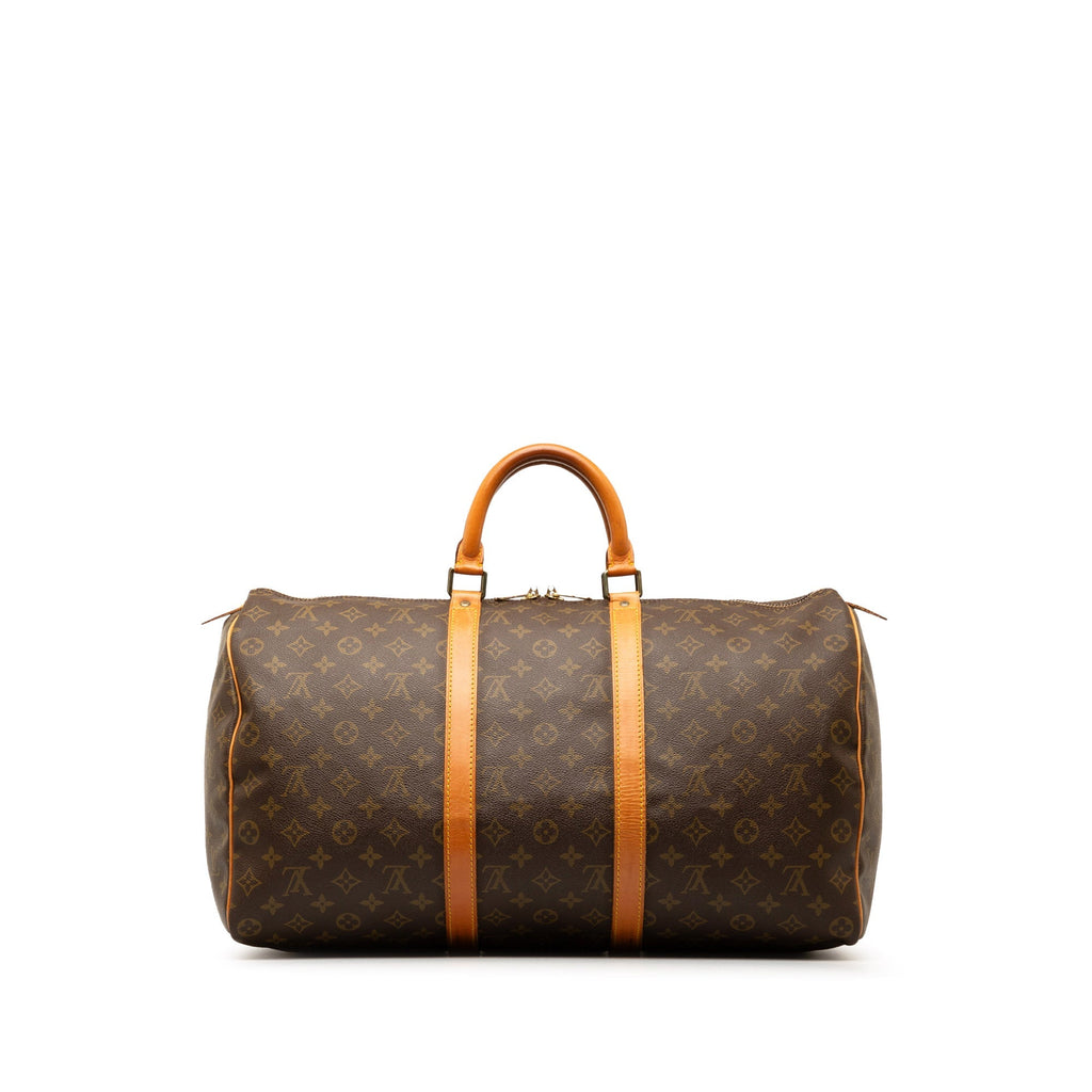 Brown Louis Vuitton Monogram Keepall 50 Travel Bag