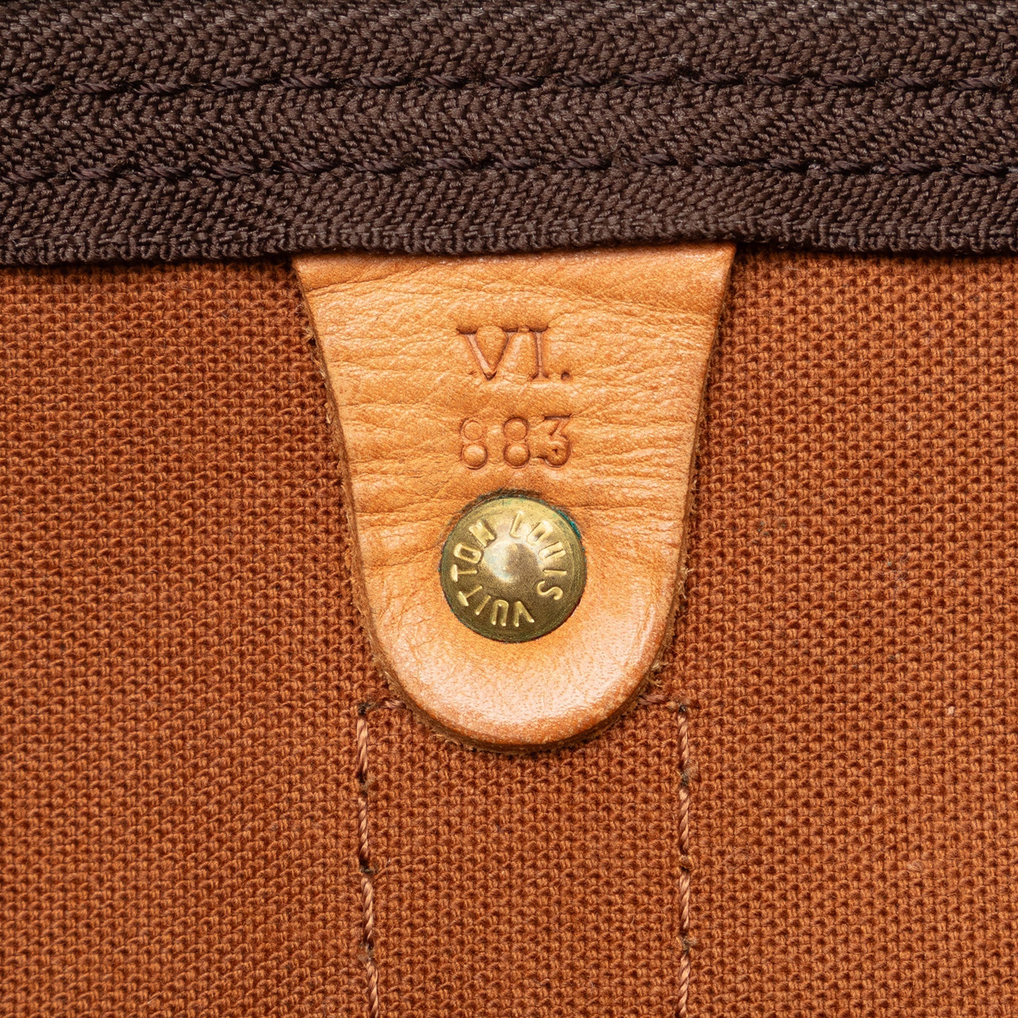 Brown Louis Vuitton Monogram Keepall 50 Travel Bag