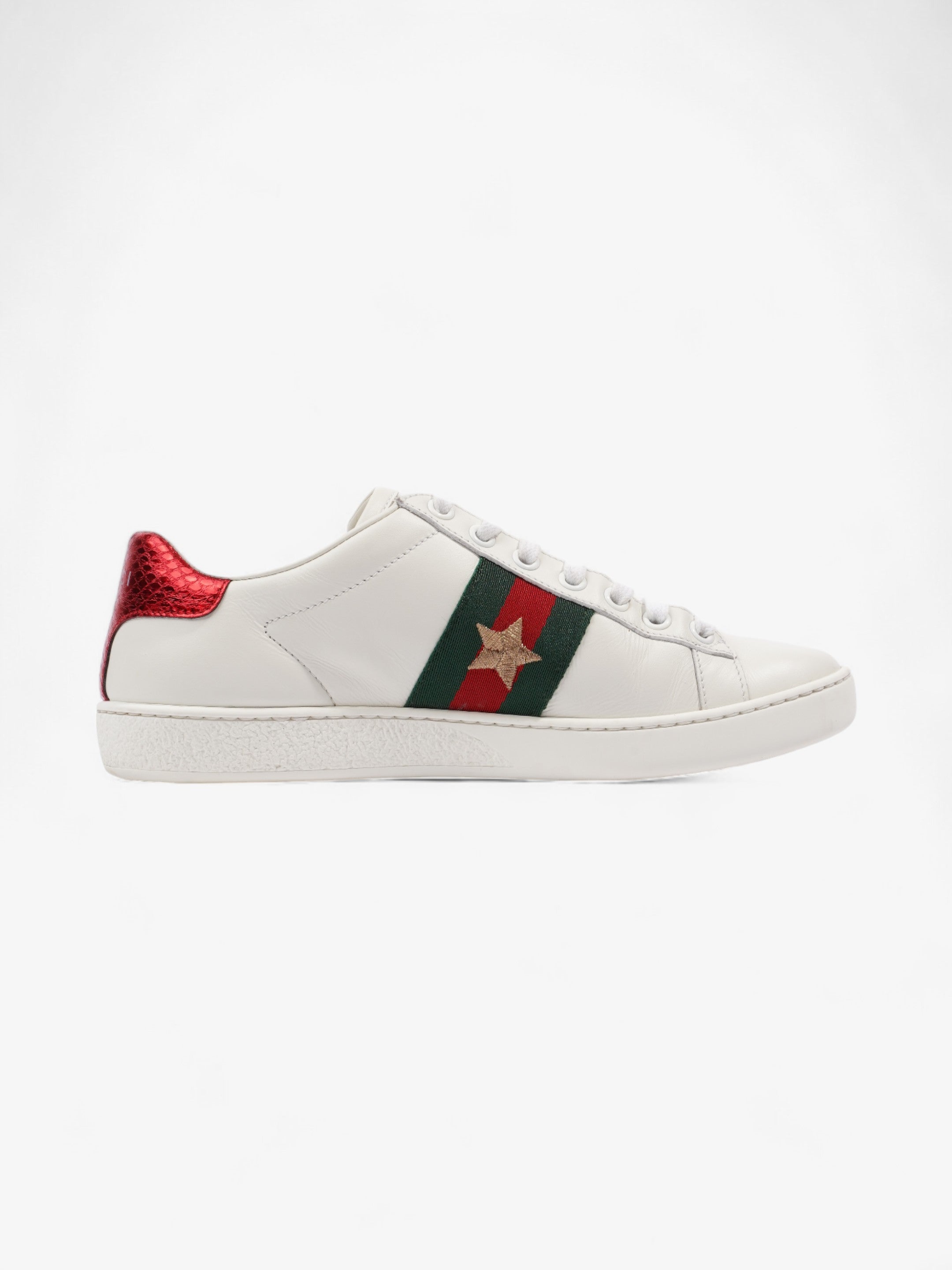 Gucci Ace Embroidered Sneakers White / Red / Green Leather EU 35.5 UK 2.5