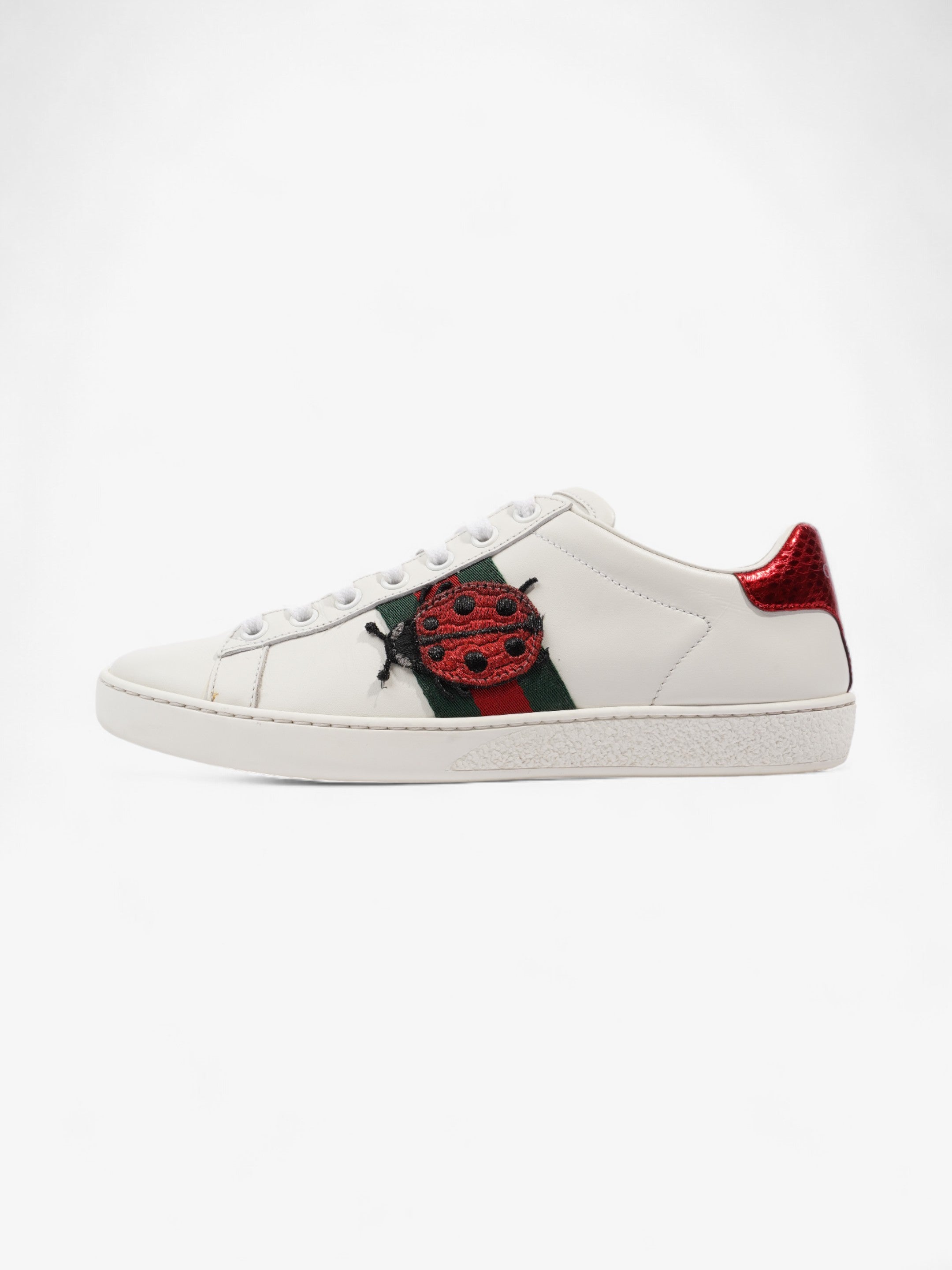 Gucci Ace Embroidered Sneakers White / Red / Green Leather EU 35.5 UK 2.5