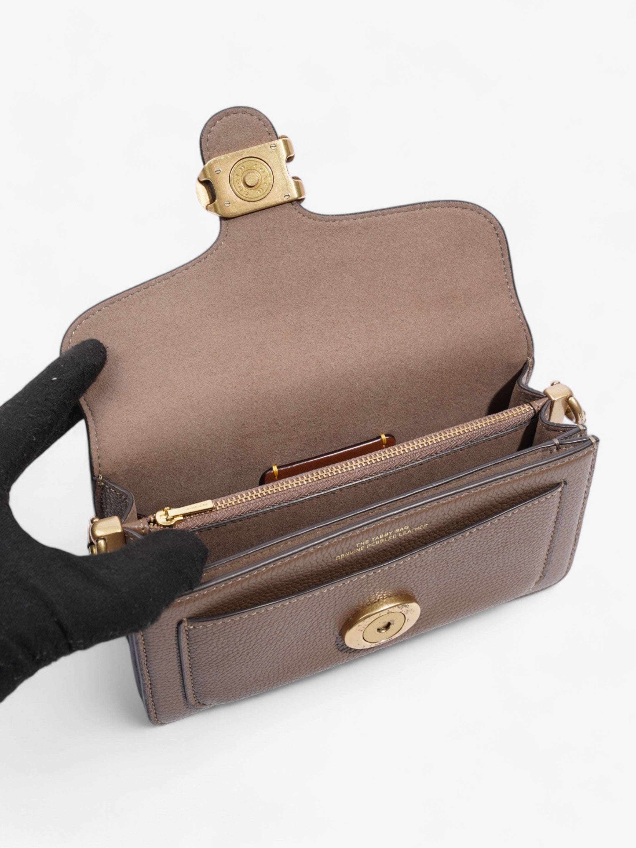 Coach Tabby Dark Stone Grained Leather 20