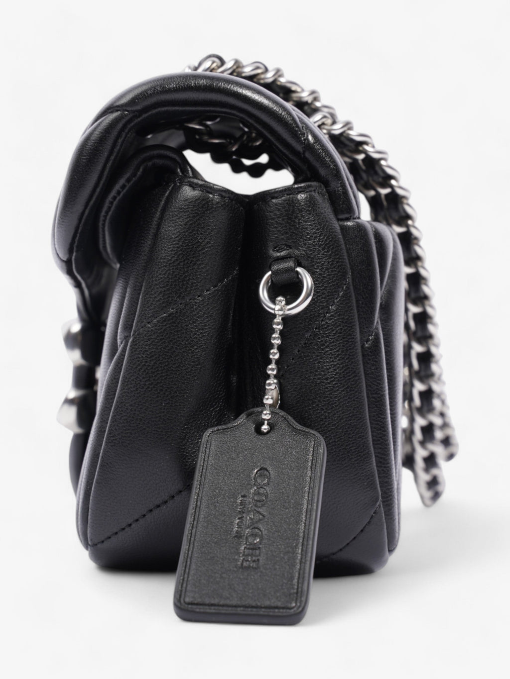 Coach Quilted Tabby Black Nappa Leather 20
