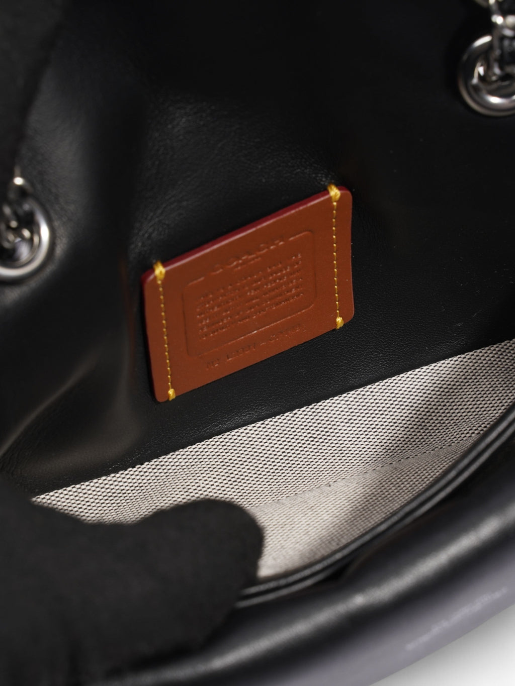 Coach Quilted Tabby Black Nappa Leather 20