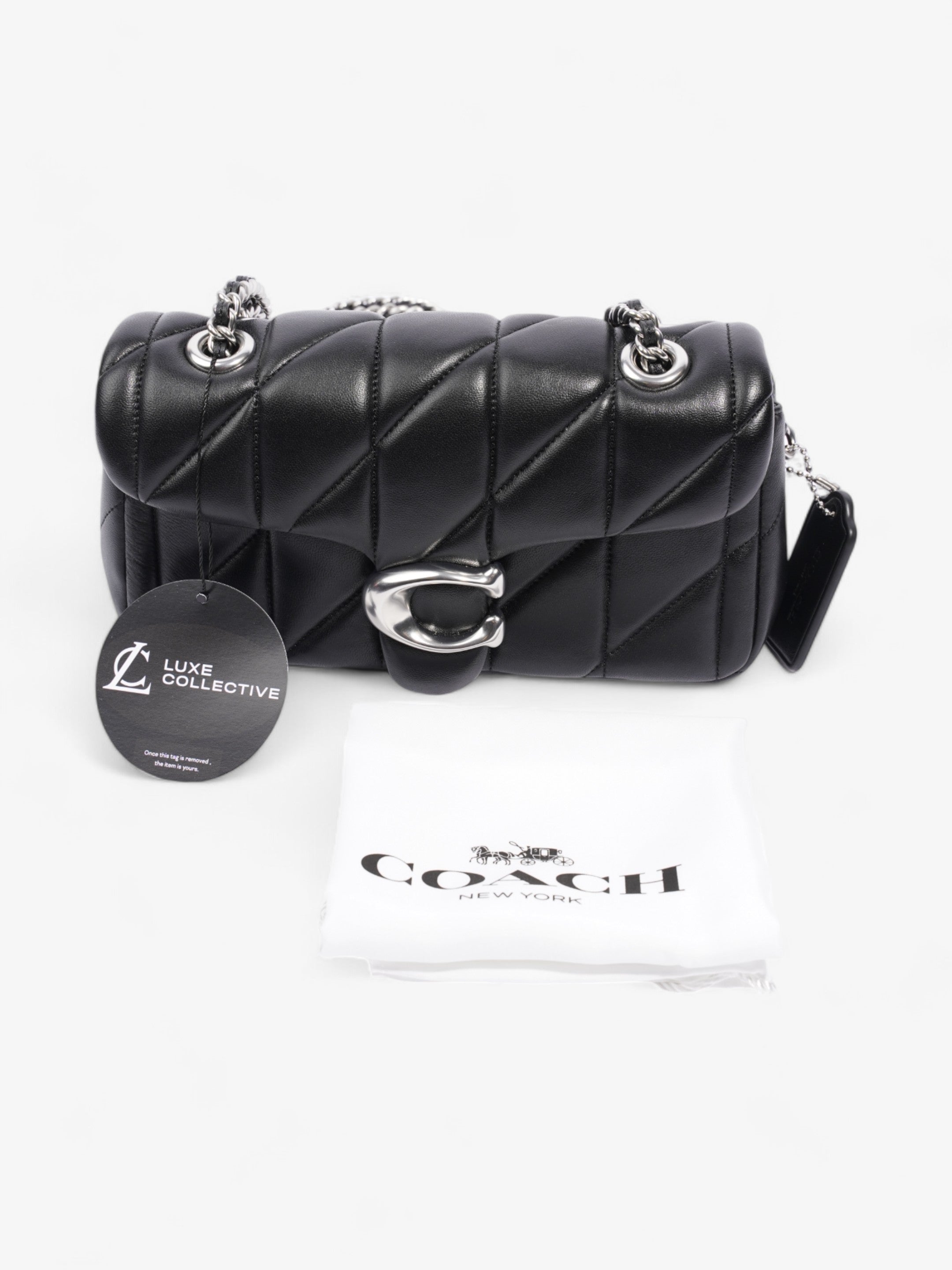Coach Quilted Tabby Black Nappa Leather 20