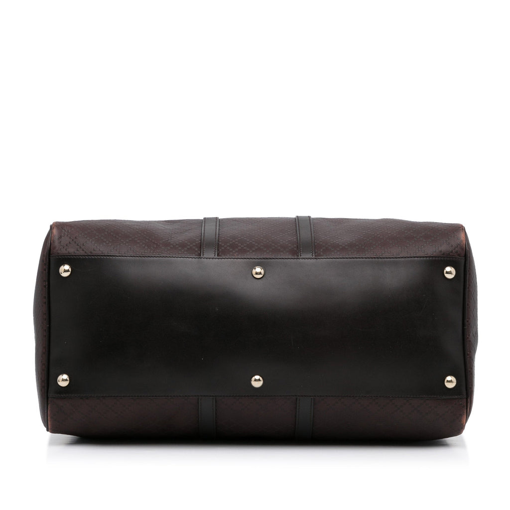 Gucci Travel Bag Large Brown Diamante Bright Brown