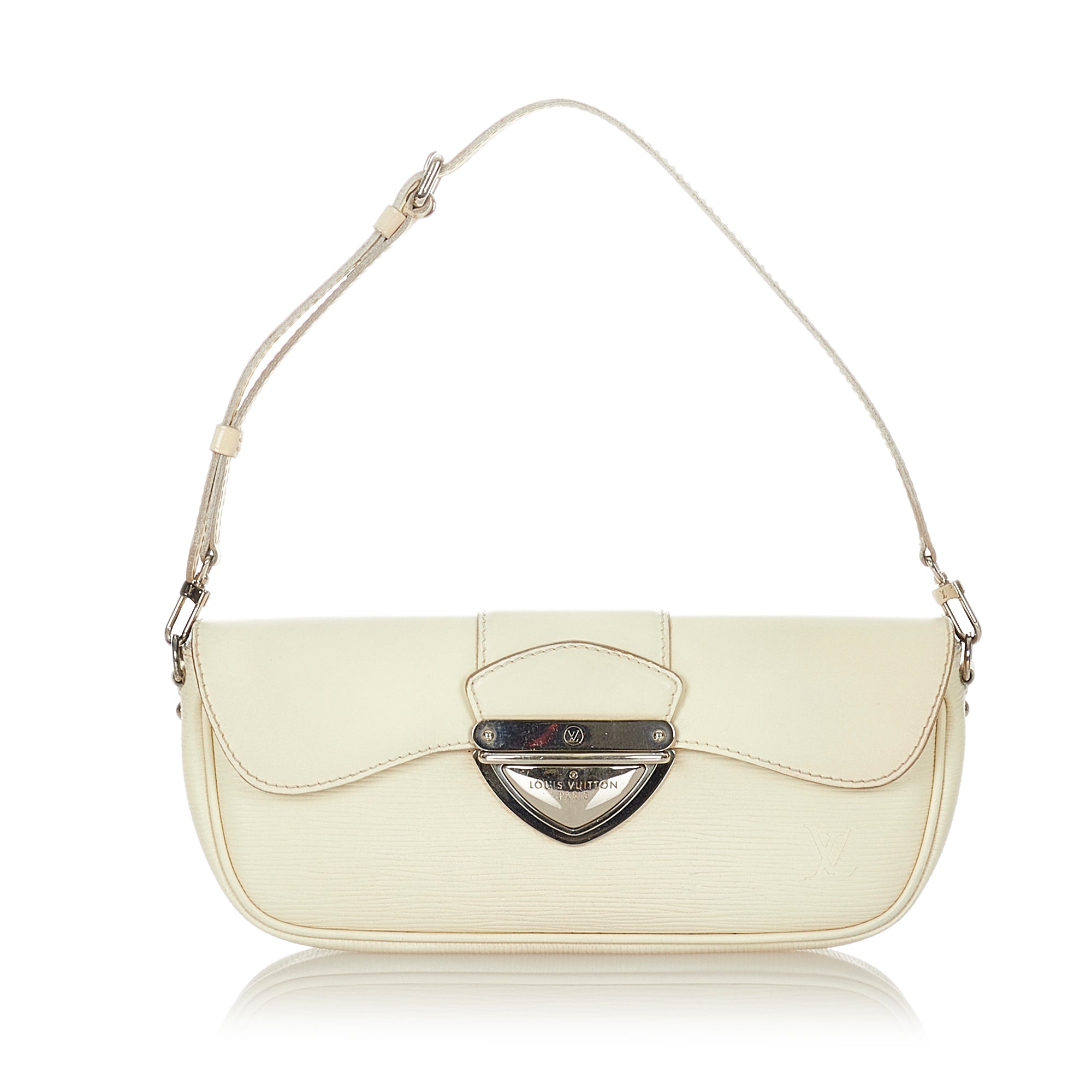 Louis Vuitton Pochette Montaigne White Epi