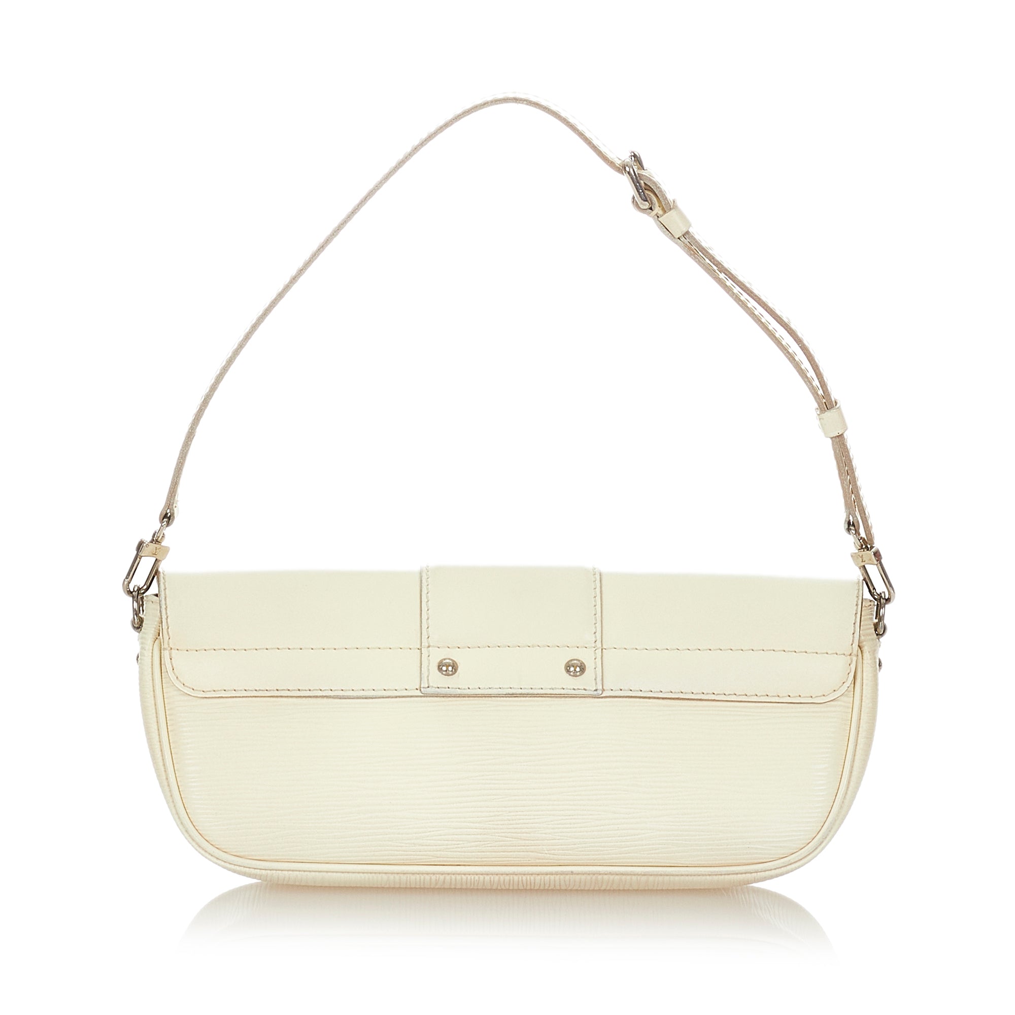 Louis Vuitton Pochette Montaigne White Epi