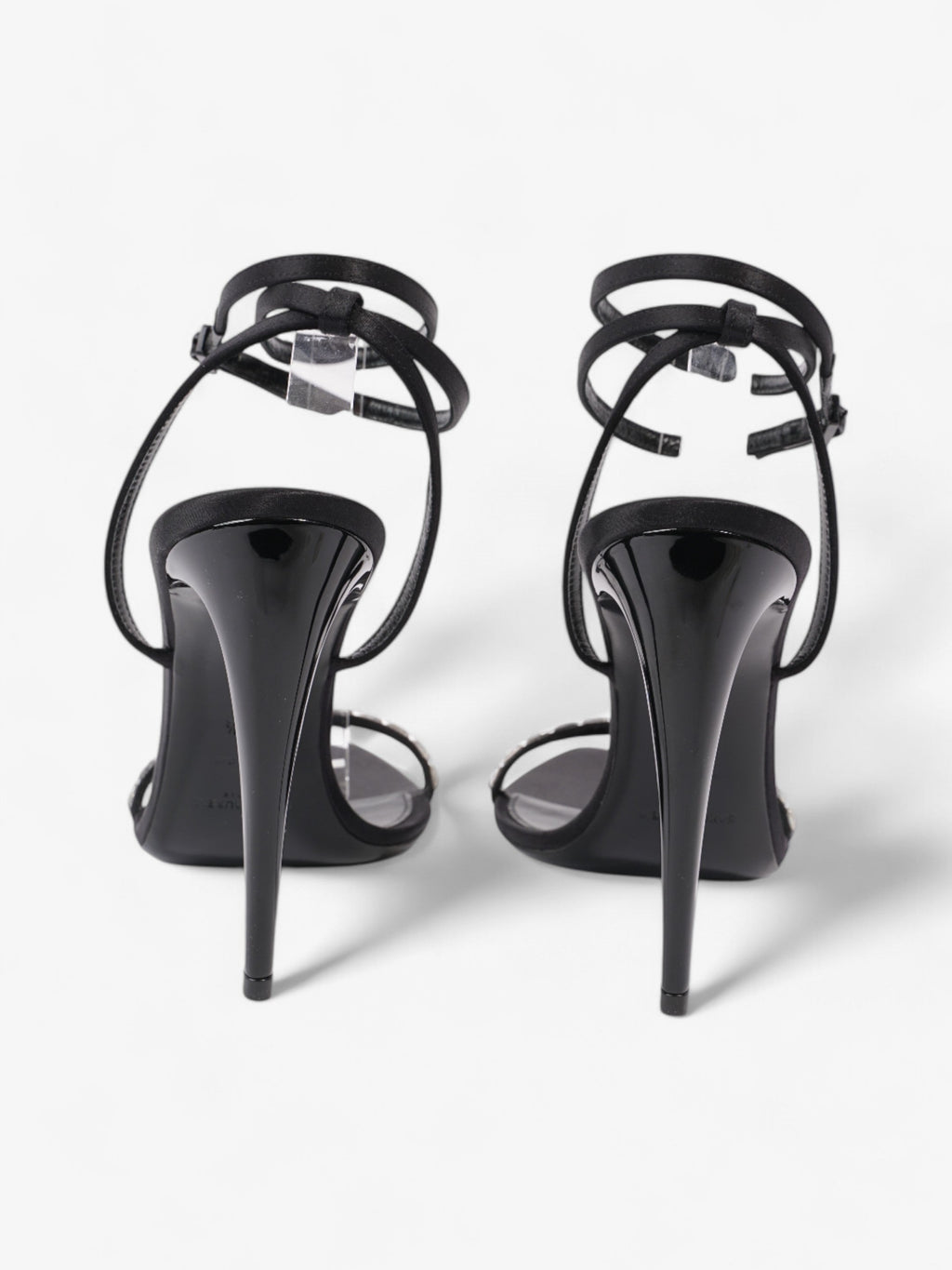 Saint Laurent Gloria  110 Black Satin EU 38.5 UK 5.5