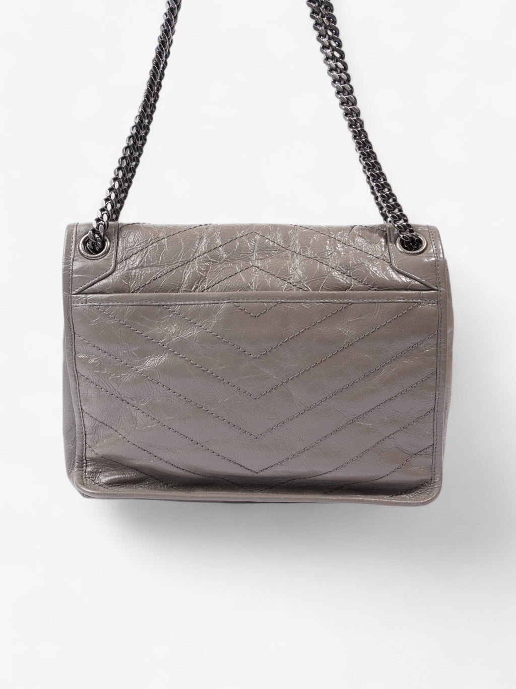 Saint Laurent Niki Grey Calfskin Leather Medium