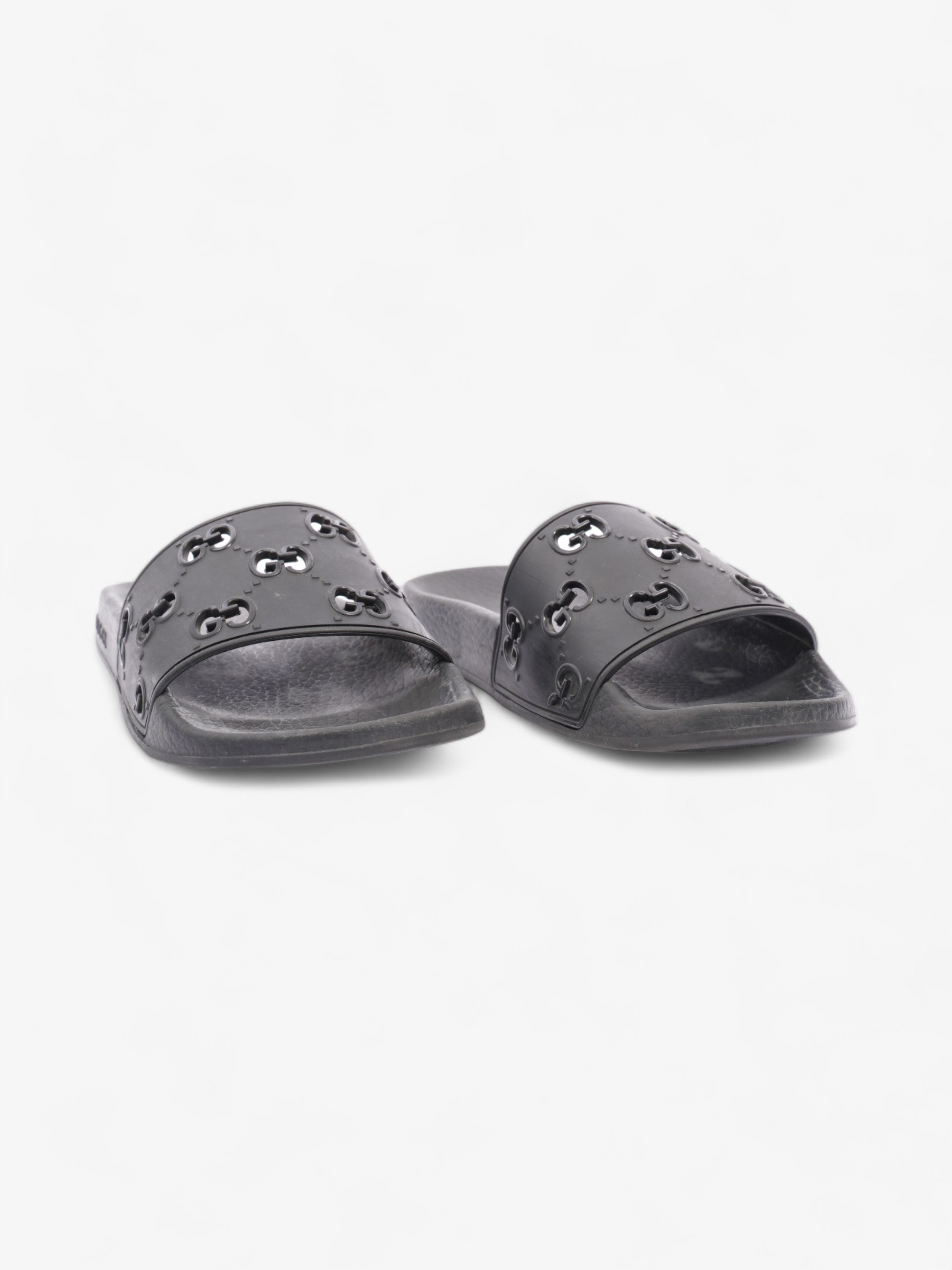 Gucci GG Slides Black Rubber EU 37 UK 4