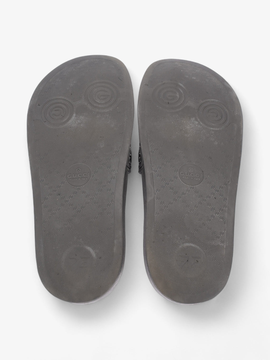 Gucci GG Slides Black Rubber EU 37 UK 4