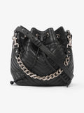 Saint Laurent Emmanuelle Bucket Bag Black Calfskin Leather Medium