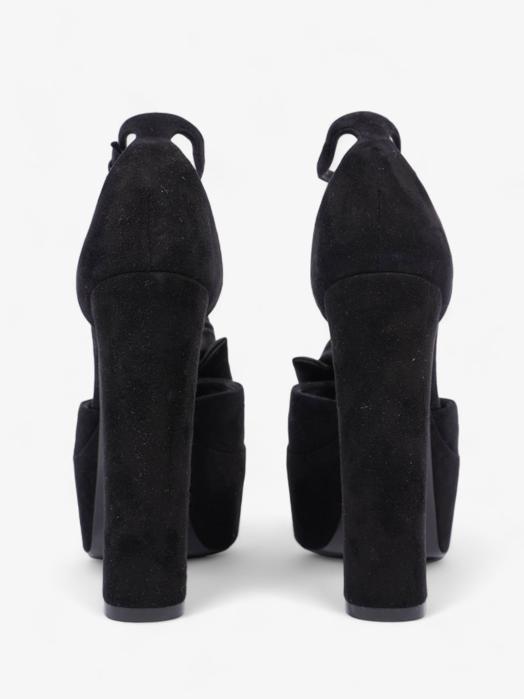 Saint Laurent Platform Sandal 130 Black Velvet EU 38 UK 5