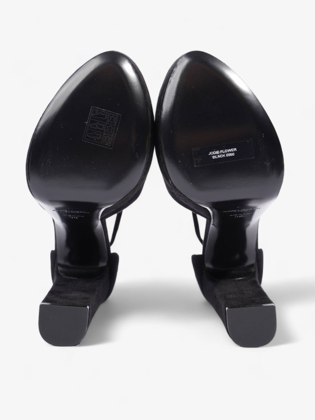 Saint Laurent Platform Sandal 130 Black Velvet EU 38 UK 5
