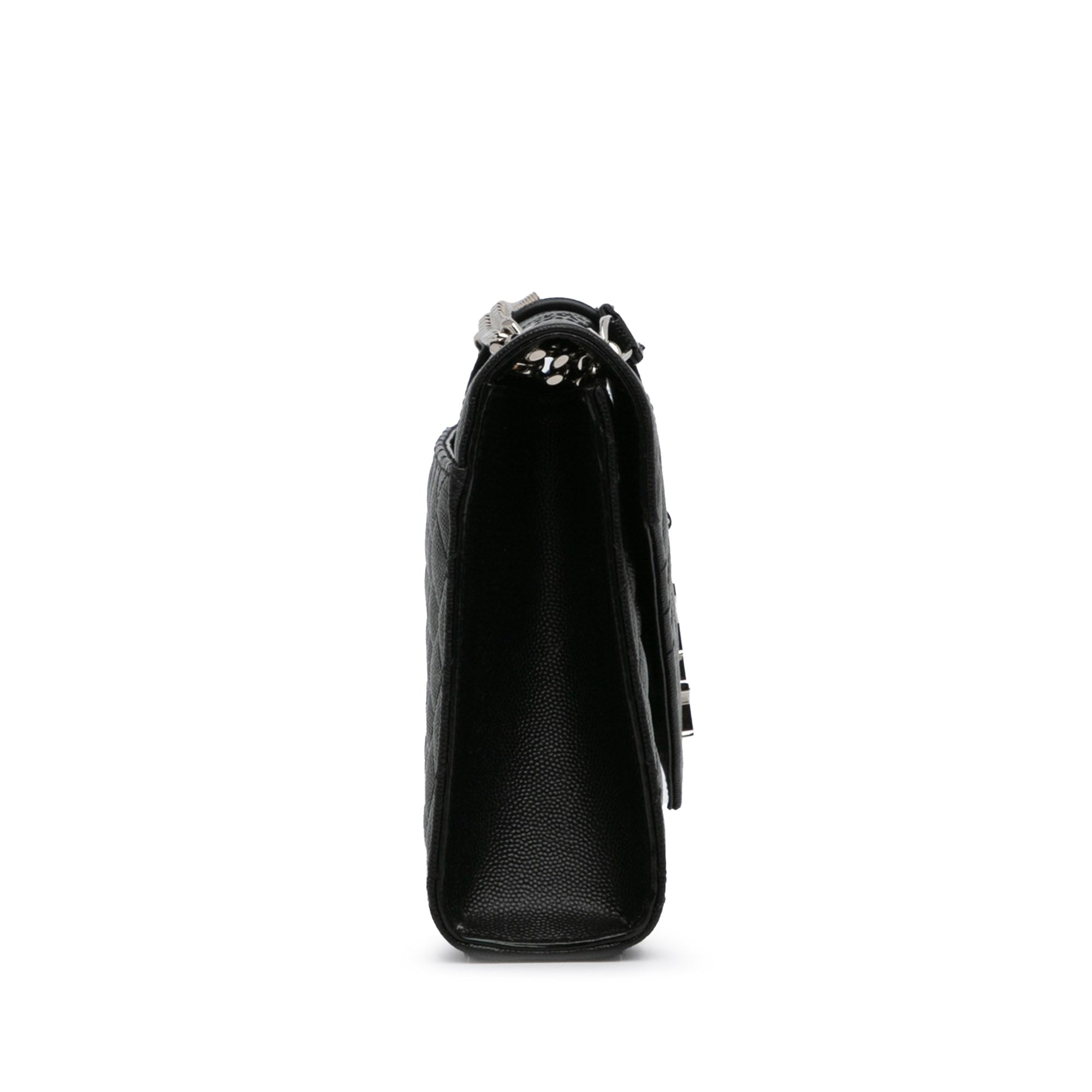 Yves Saint Laurent Triquilt Envelope Medium Black Leather