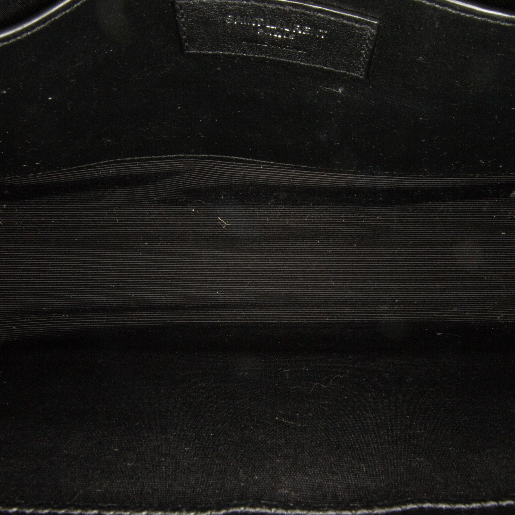 Yves Saint Laurent Triquilt Envelope Medium Black Leather