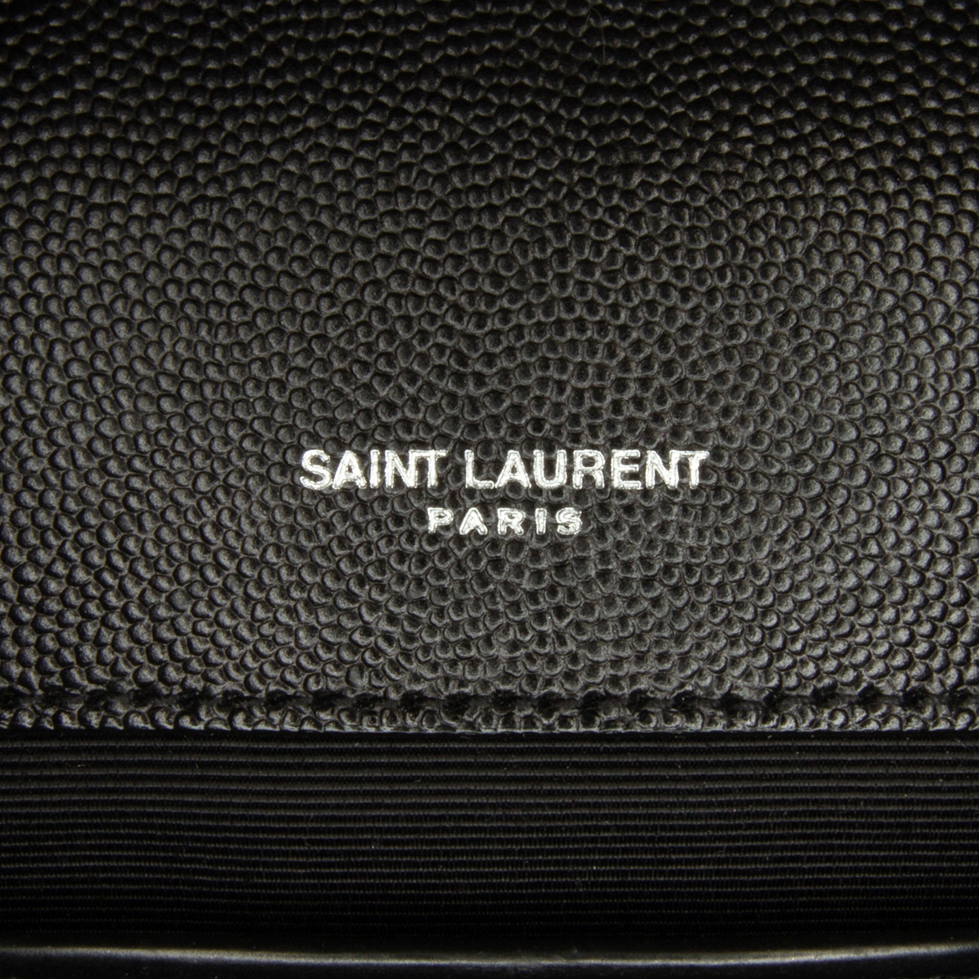 Yves Saint Laurent Triquilt Envelope Medium Black Leather