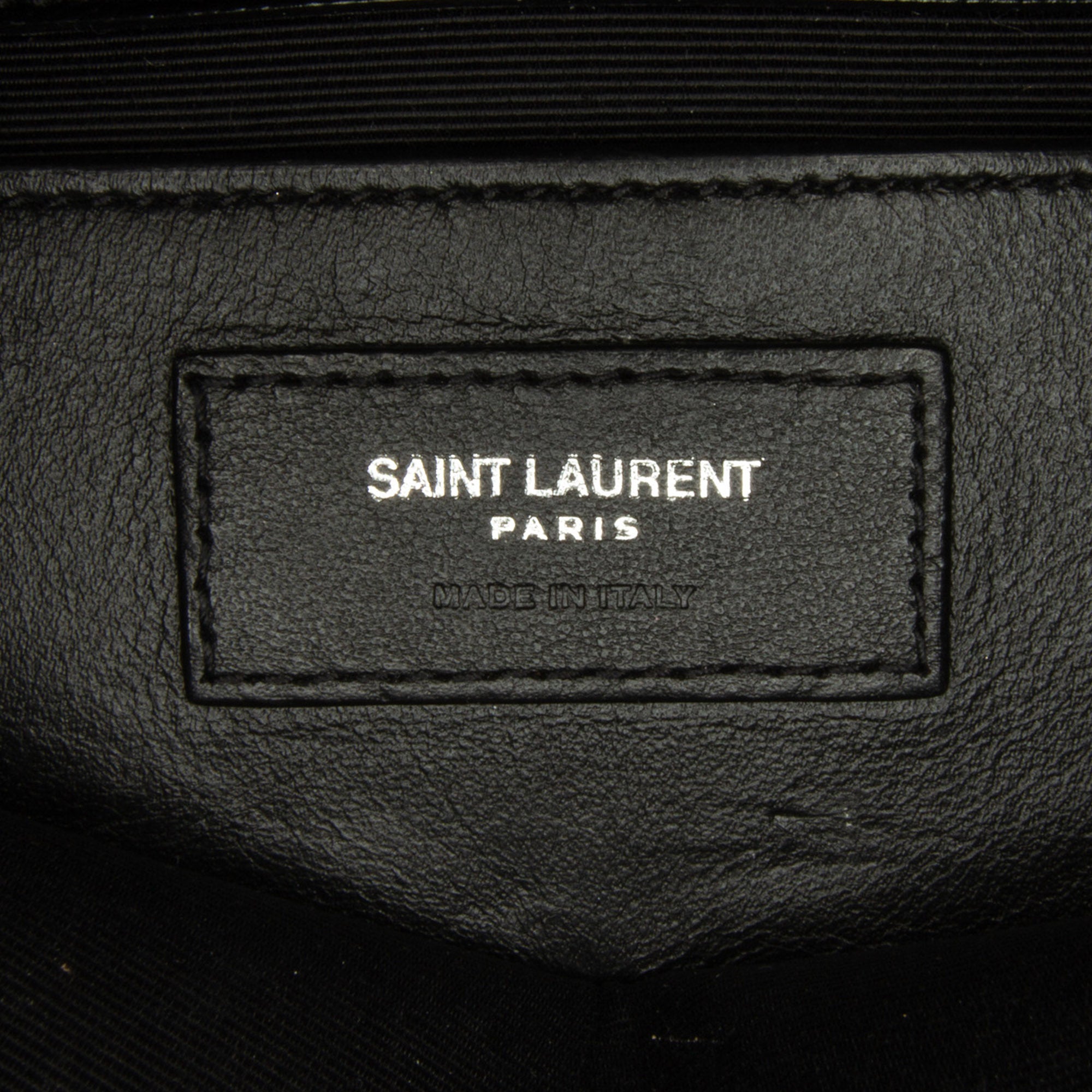 Yves Saint Laurent Triquilt Envelope Medium Black Leather