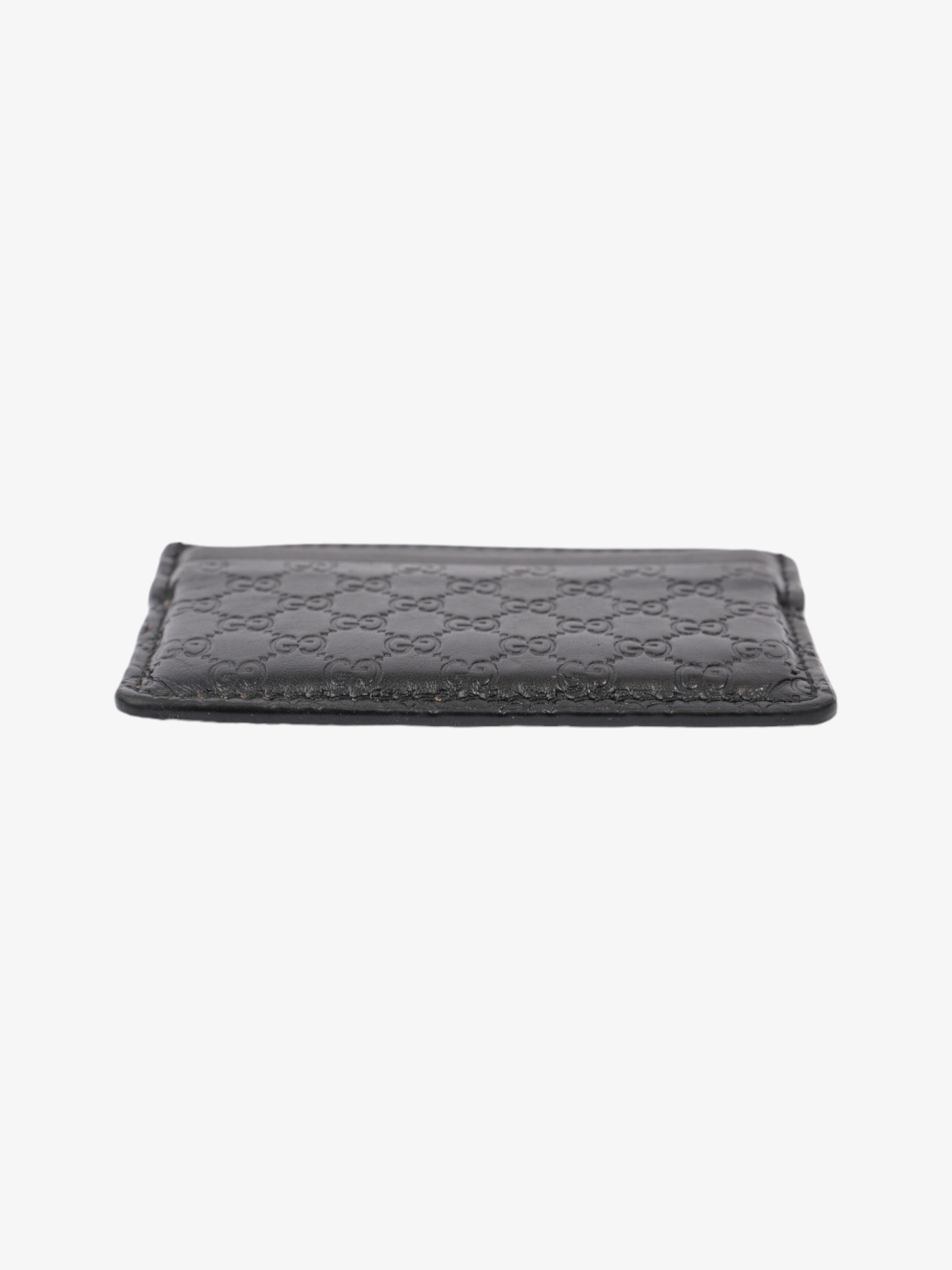 Gucci Microguccissima Card Holder Black Leather