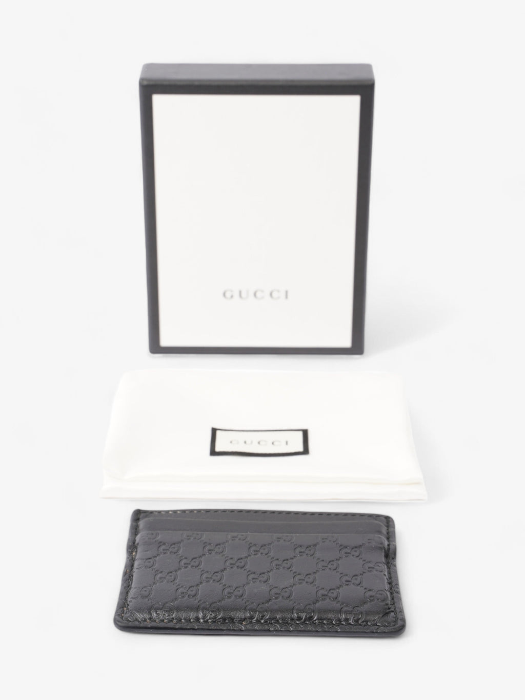 Gucci Microguccissima Card Holder Black Leather