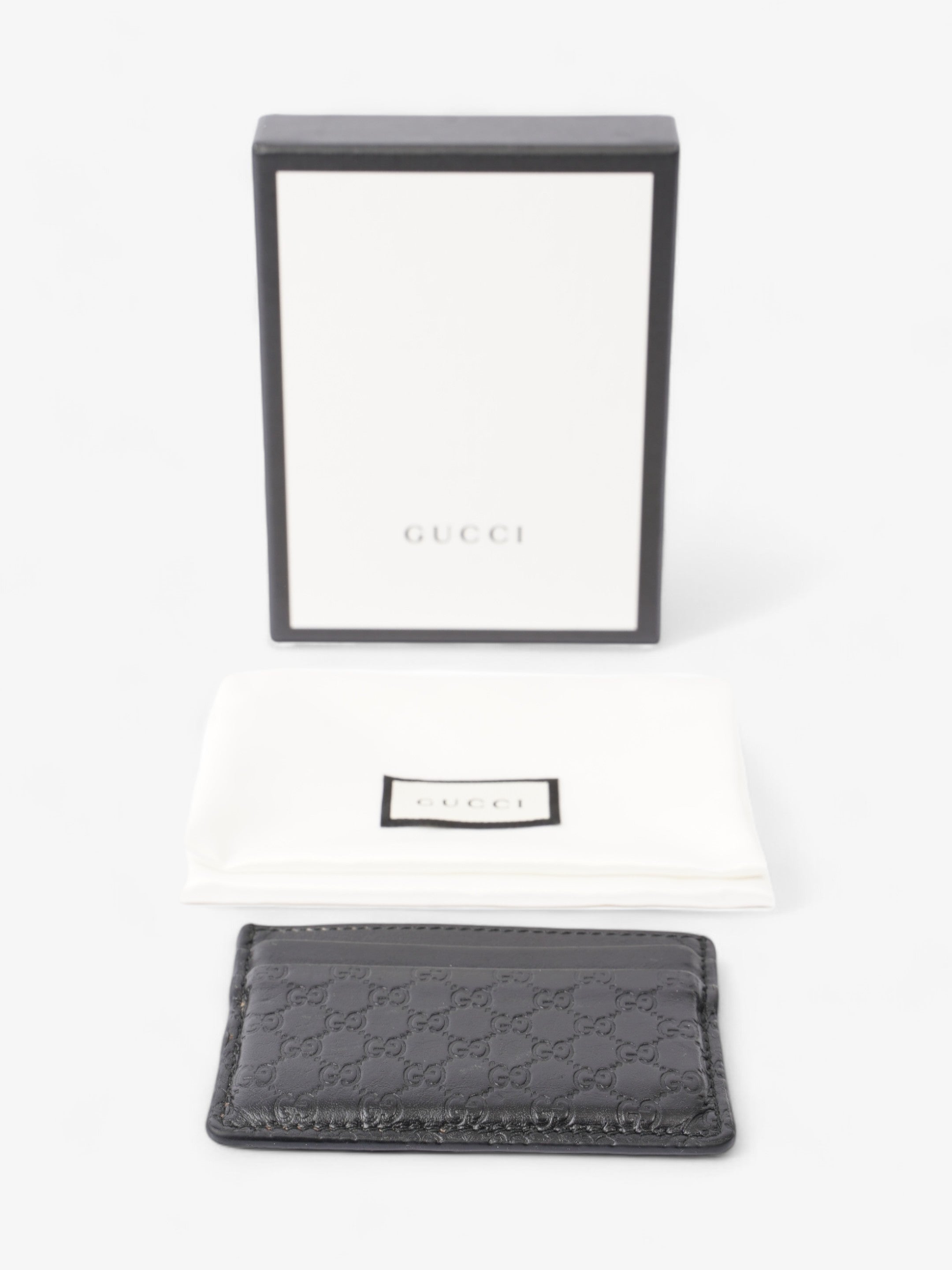 Gucci Microguccissima Card Holder Black Leather