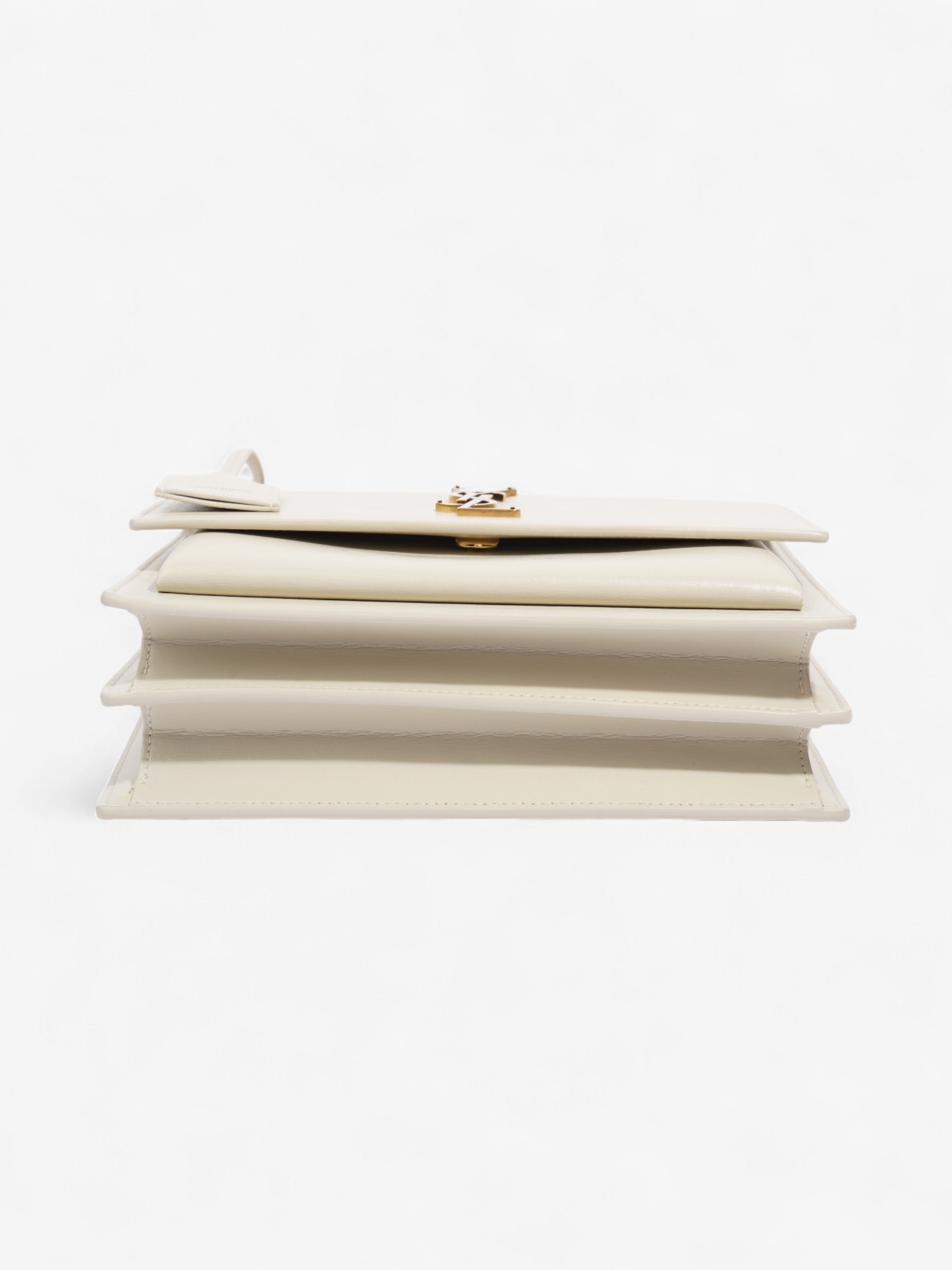 Saint Laurent Sunset White Leather Medium