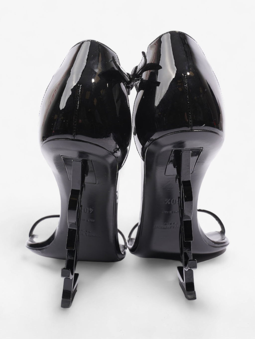 Saint Laurent Opyum Heels 110 Black Patent Leather EU 40.5 UK 7.5