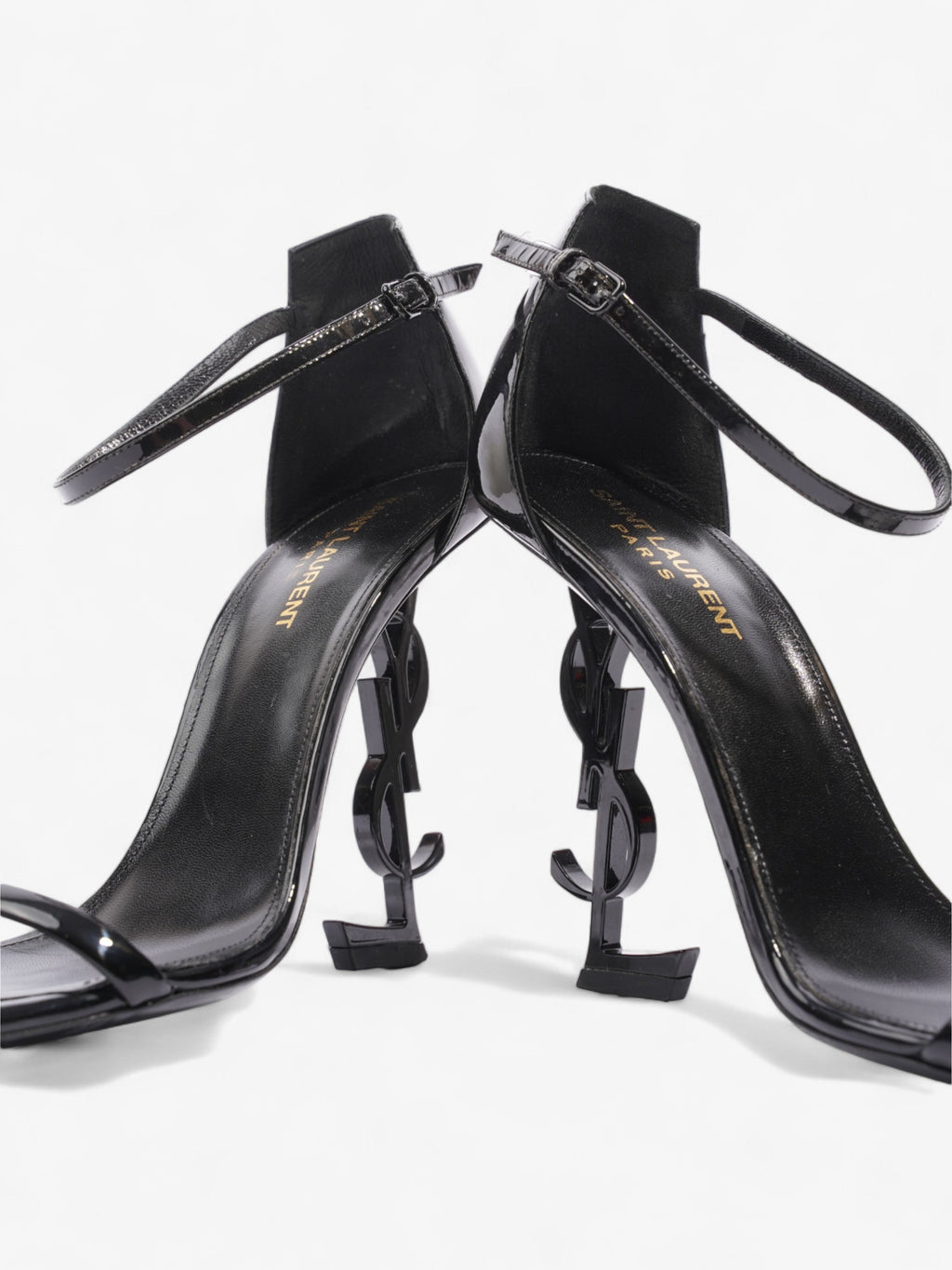 Saint Laurent Opyum Heels 110 Black Patent Leather EU 40.5 UK 7.5