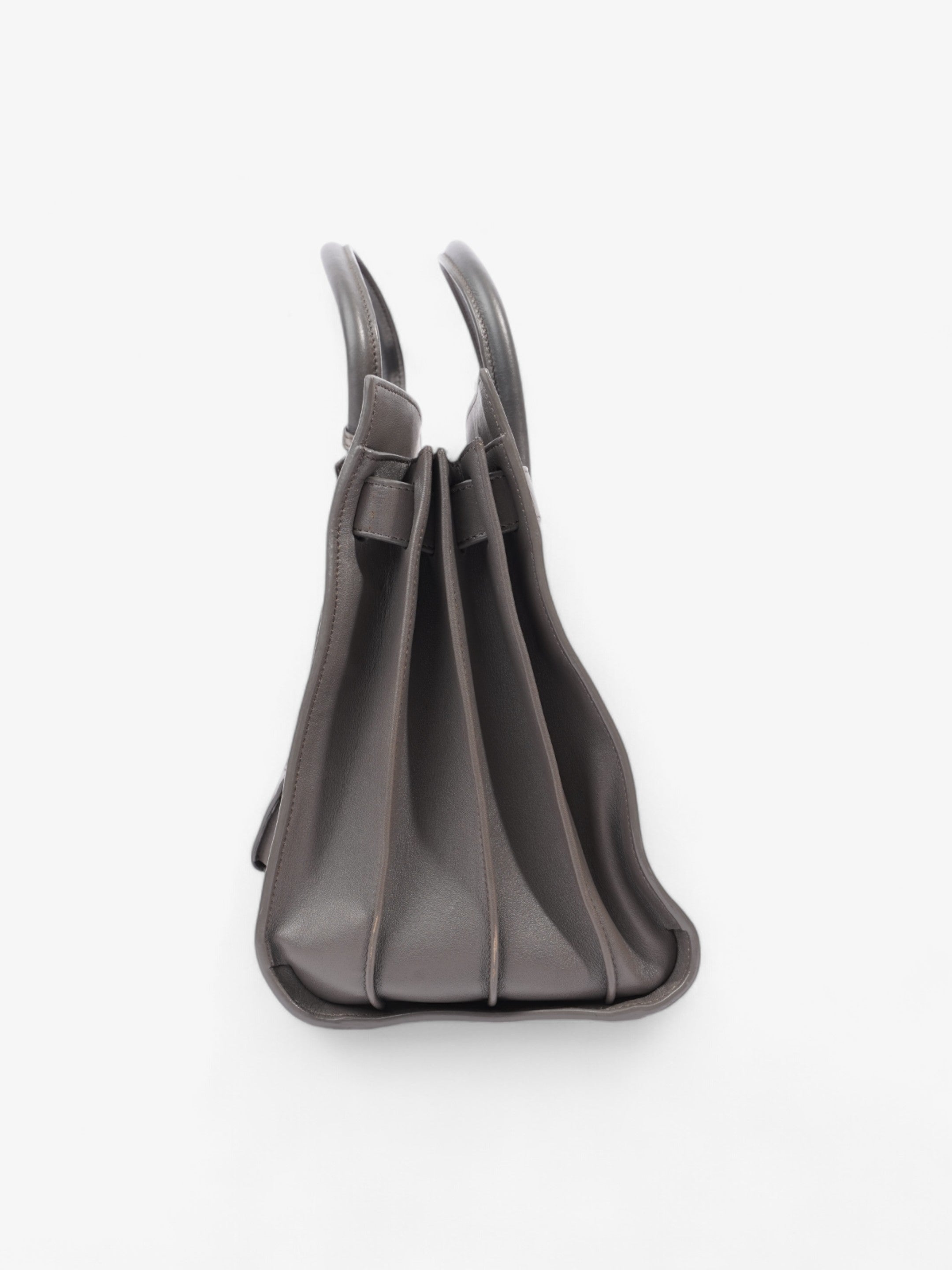 Saint Laurent Sac De Jour Grey Lambskin Leather Small