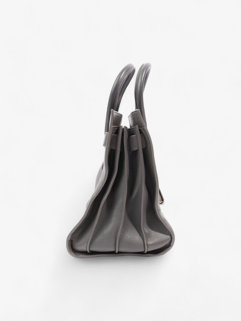 Saint Laurent Sac De Jour Grey Lambskin Leather Small
