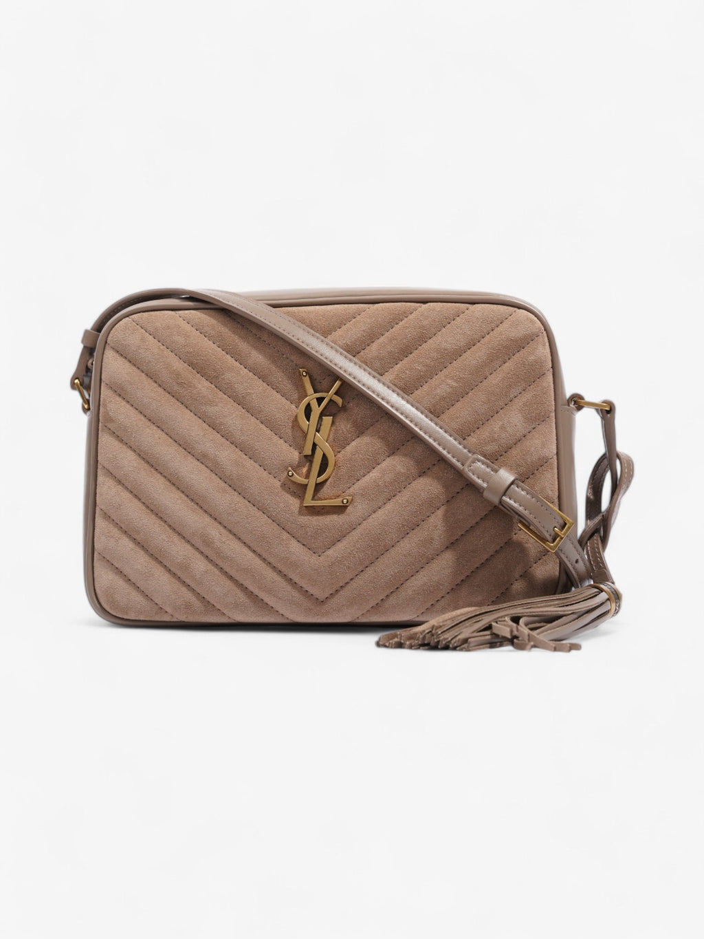 Saint Laurent Lou Camera Bag Taupe Suede