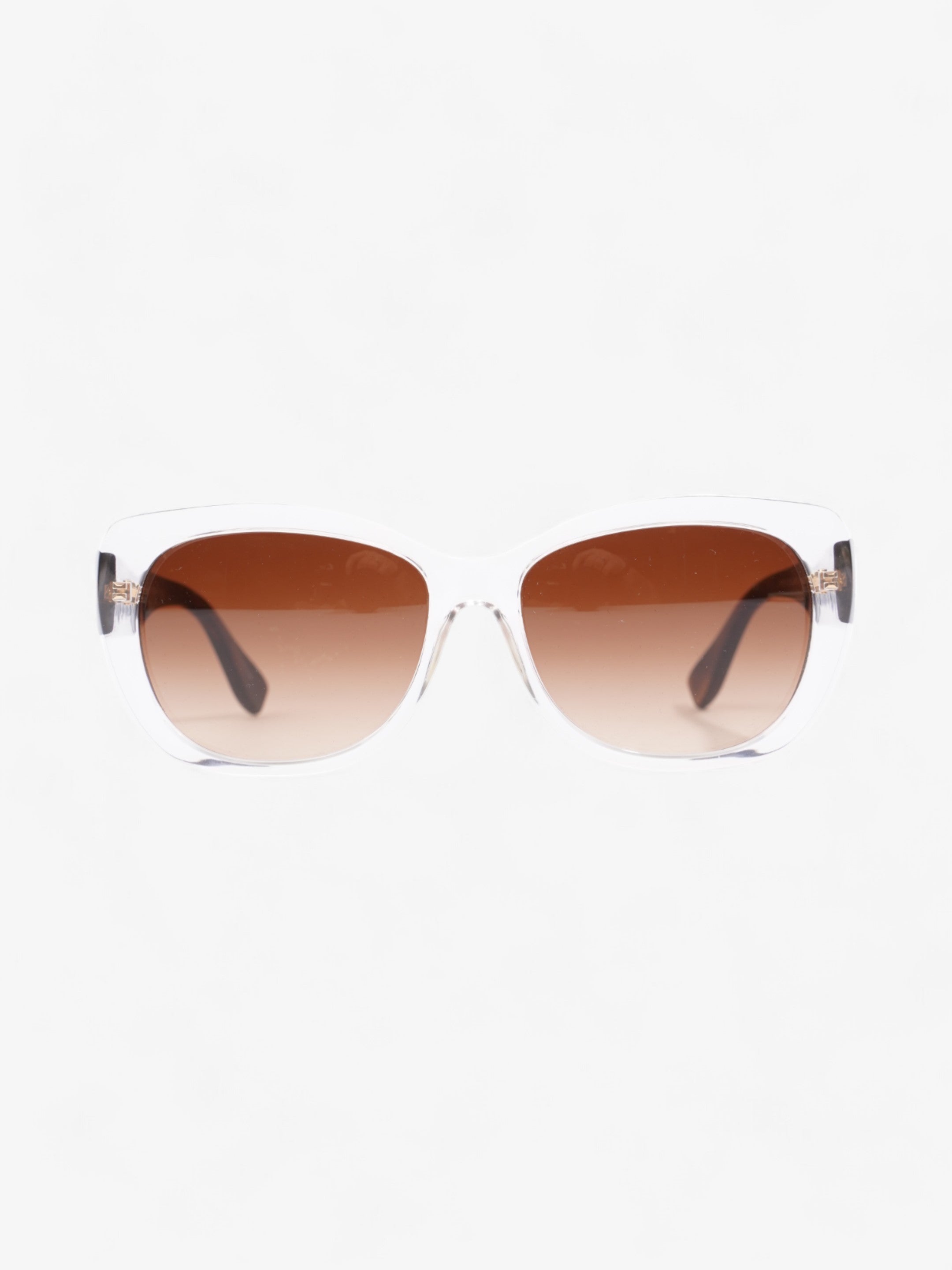 Coach Clear Frame Sunglasses Crystal / Dark Tortoise Acetate 135mm