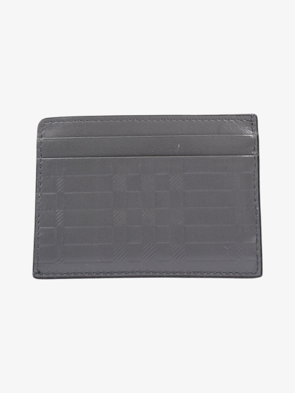 Burberry Embossed Card holder Grey Embossed Leather