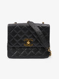 Chanel Square CC Flap Black Caviar Leather Large
