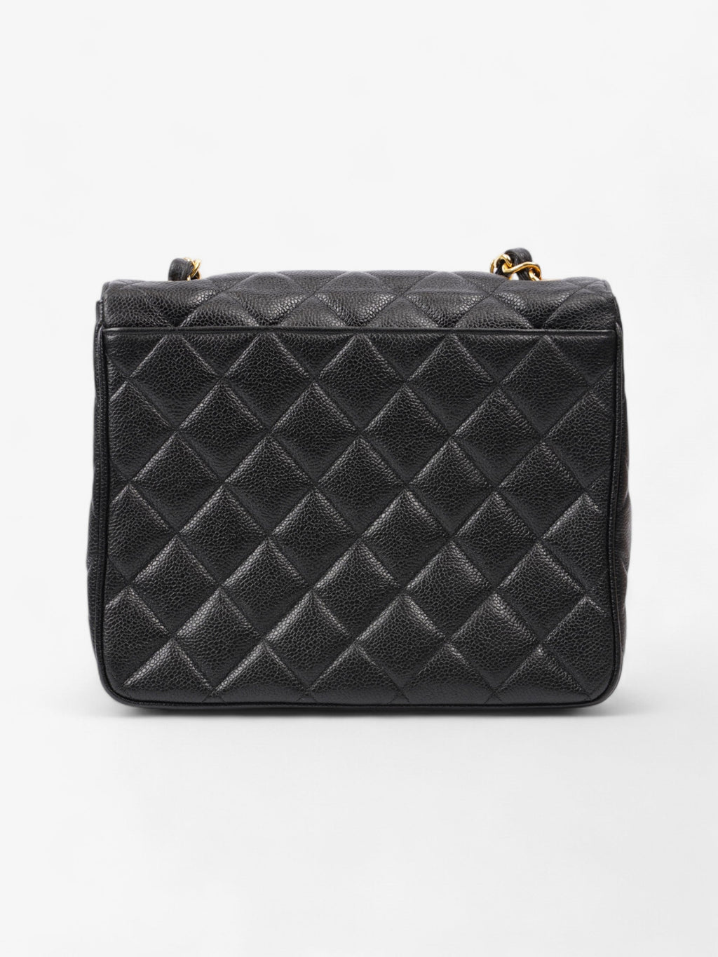 Chanel Square CC Flap Black Caviar Leather Large