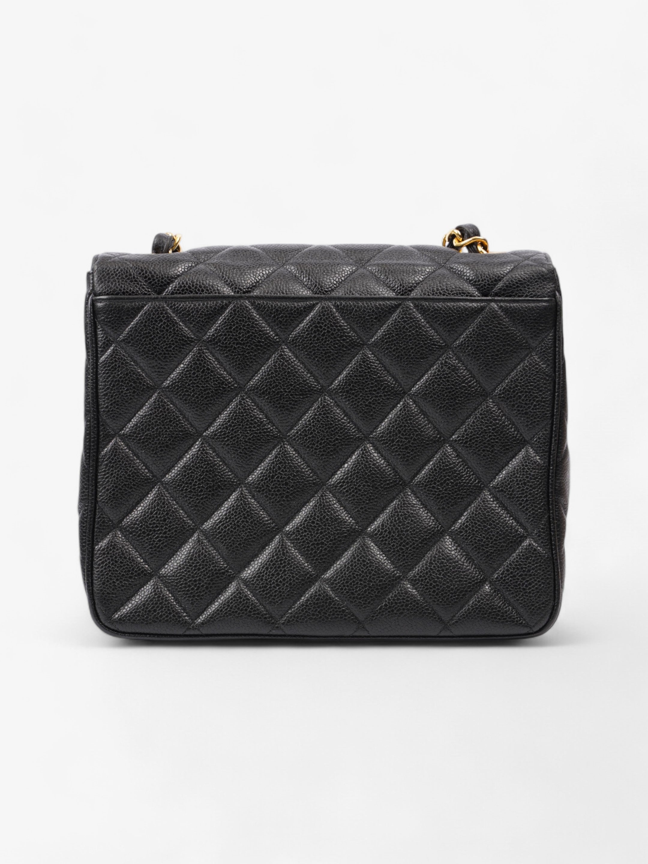 Chanel Square CC Flap Black Caviar Leather Large