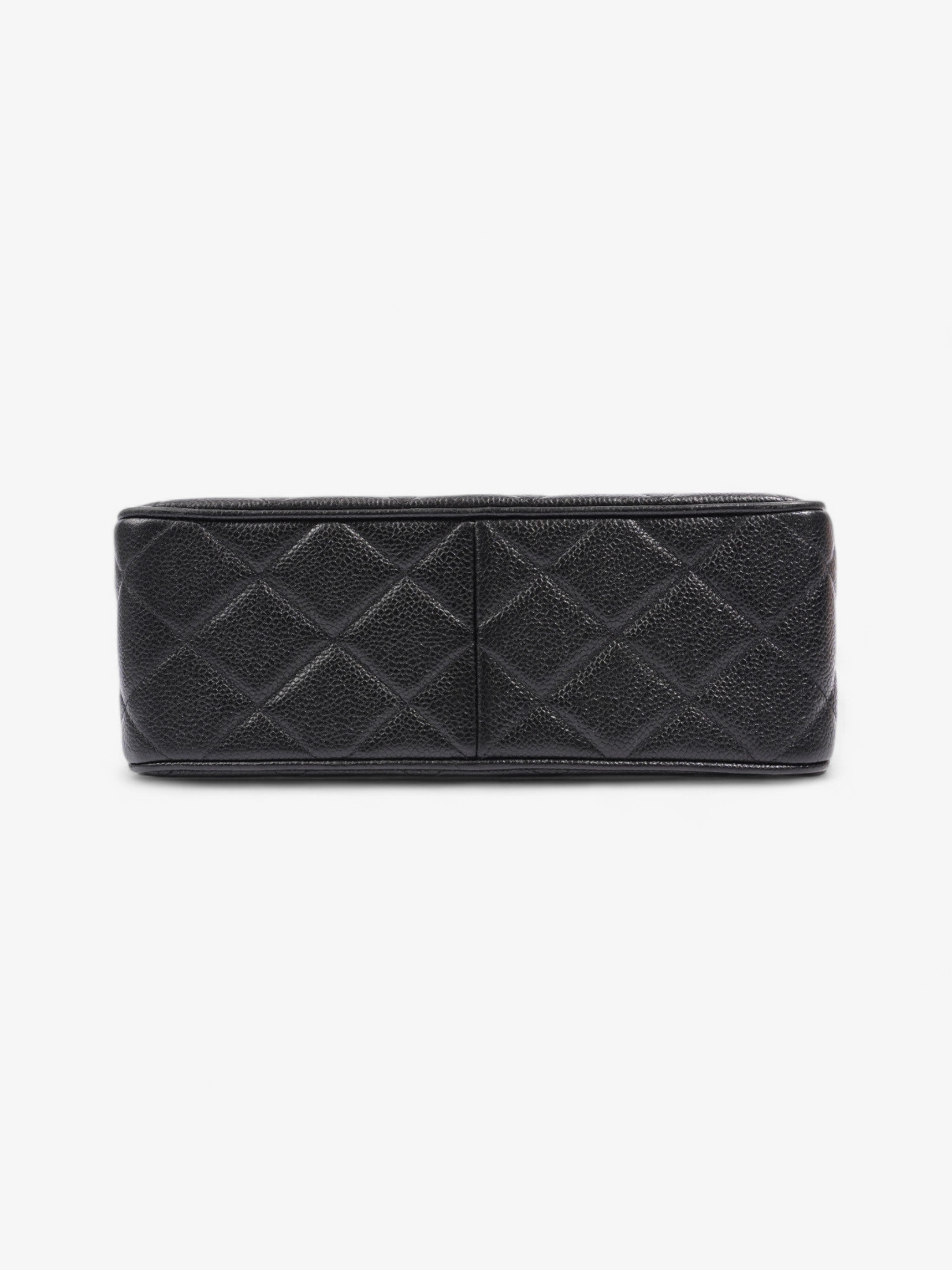 Chanel Square CC Flap Black Caviar Leather Large