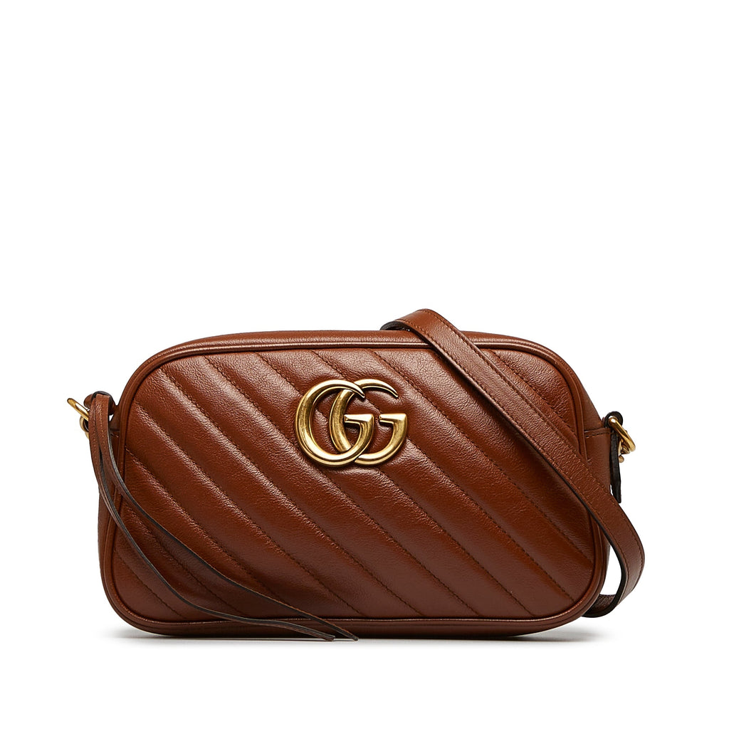 Gucci GG Marmont Small Brown MatelassÃƒÆ’Ã‚Â©