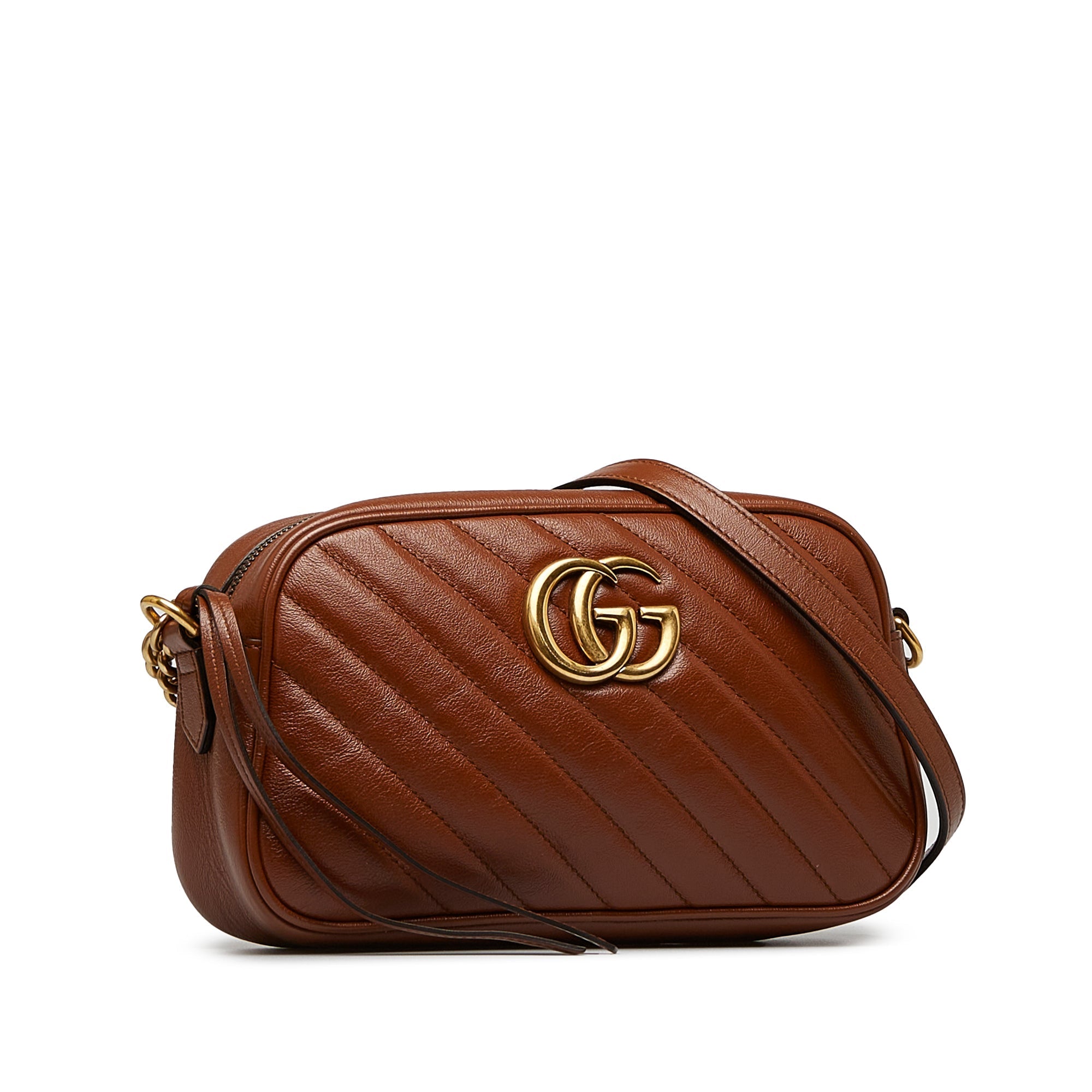 Gucci GG Marmont Small Brown MatelassÃƒÆ’Ã‚Â©