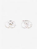Gucci GG Marmont Stud Earrings White White Gold