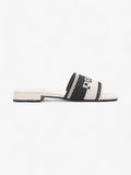 Prada Logo Two-Colour Slider White / Black Fabric EU 36 UK 3