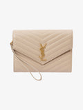 Saint Laurent Cassandre Flap Beige Matelasse Leather