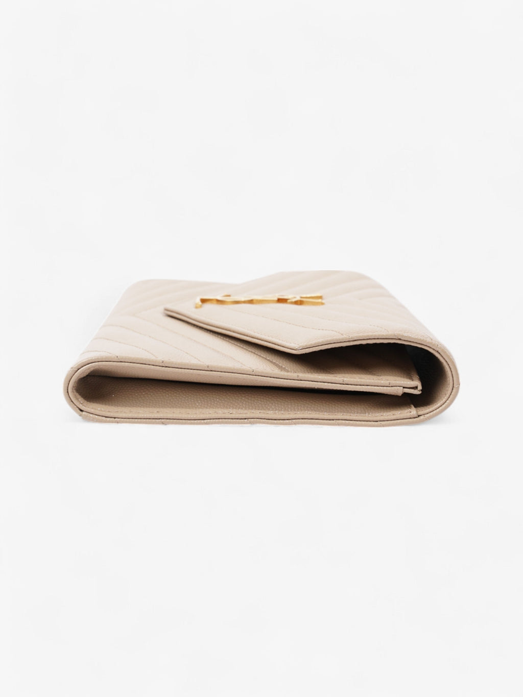 Saint Laurent Cassandre Flap Beige Matelasse Leather