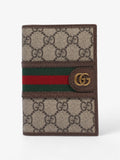 Gucci GG Ophidia Passport Cover GG Supreme / Green / Red Canvas